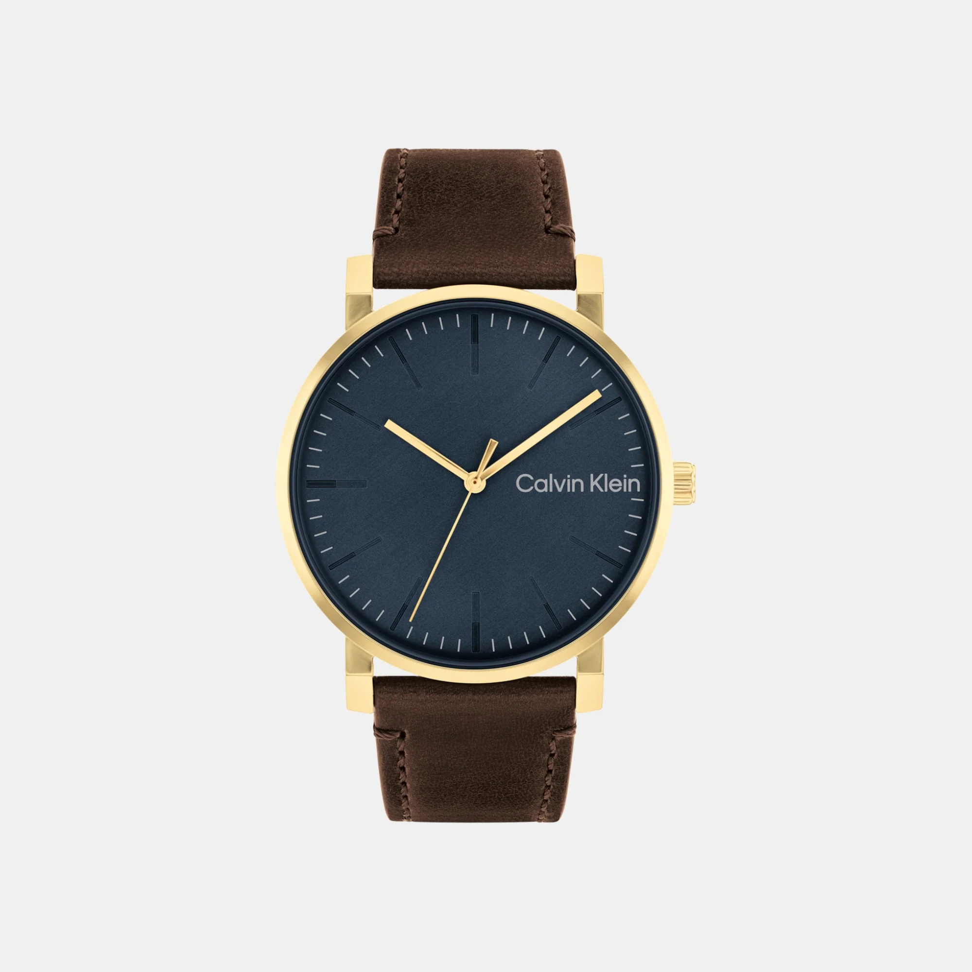 Ck Slate Men Quartz Blue Dial Analog Leather Watch 25200261