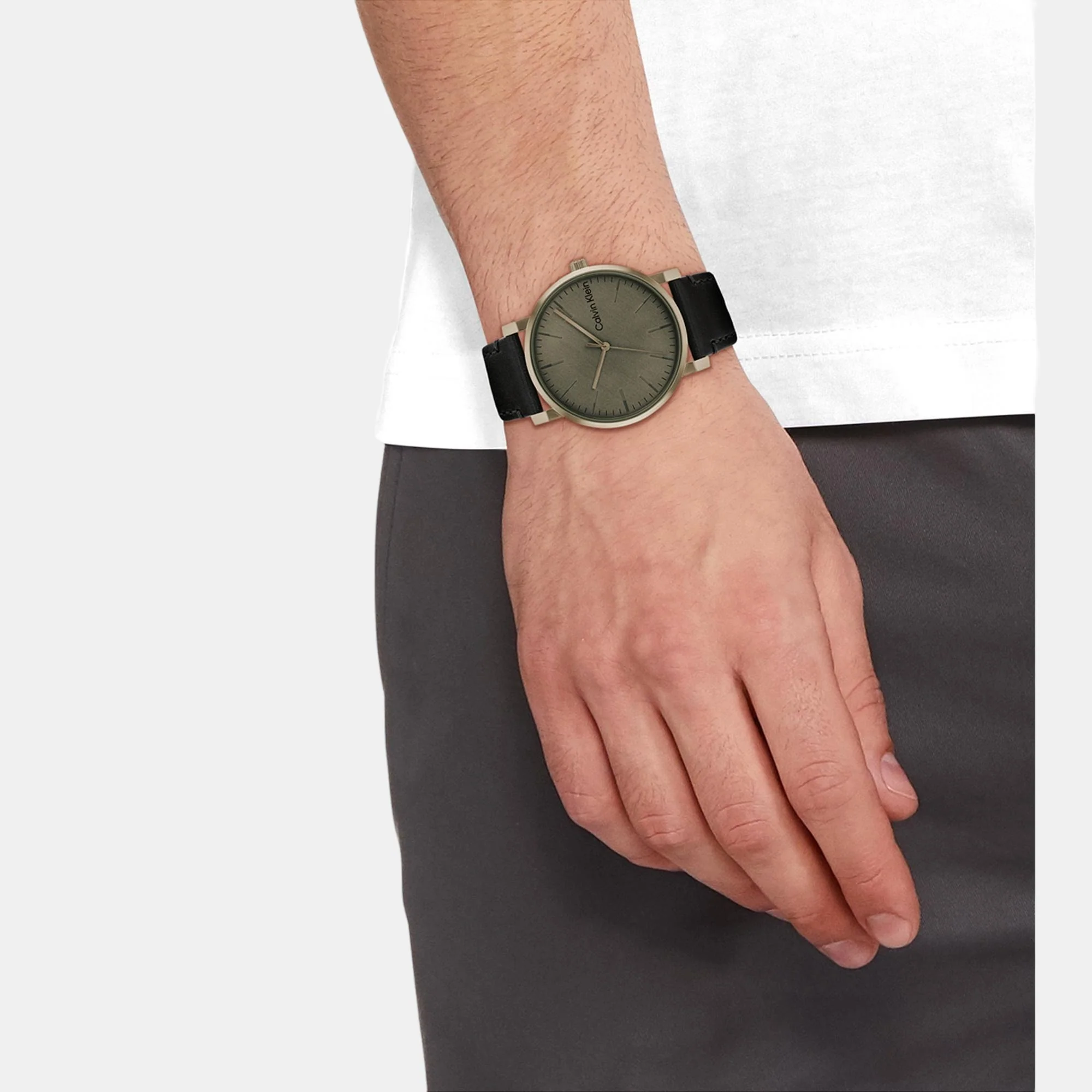 Ck Slate Men Quartz Grey Dial Analog Leather Watch 25200263 - Image 5