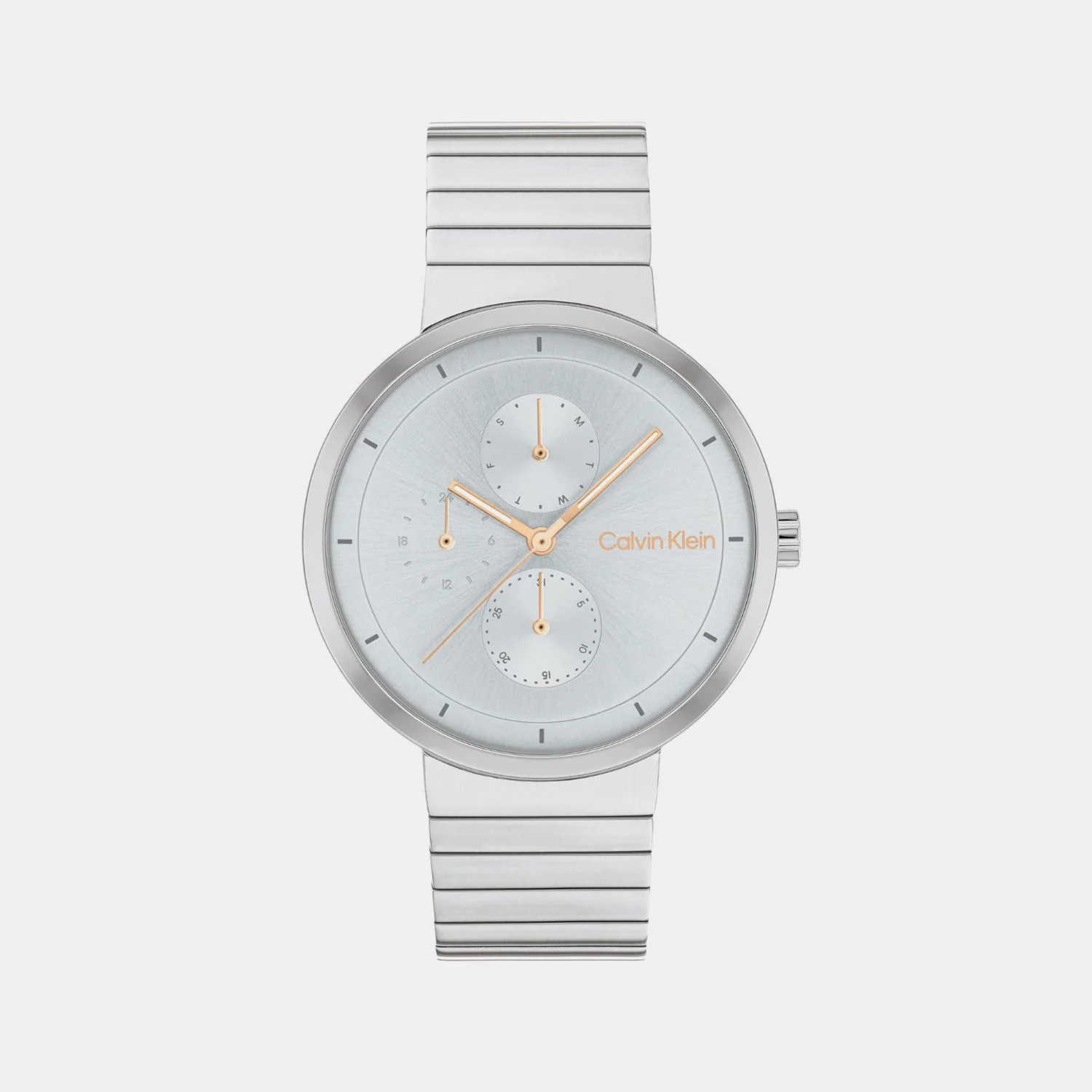 Create Women Quartz Ice Blue Dial Multi-Function Stainless Steel Watch 25100032