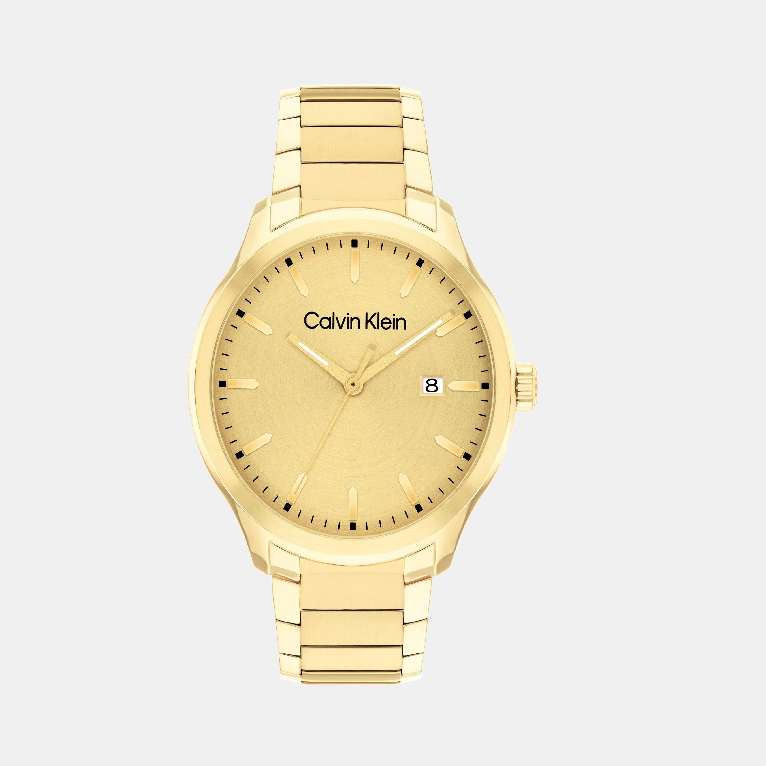 Define Men Quartz Gold Dial Analog Stainless Steel Watch 25200349 - Image 2