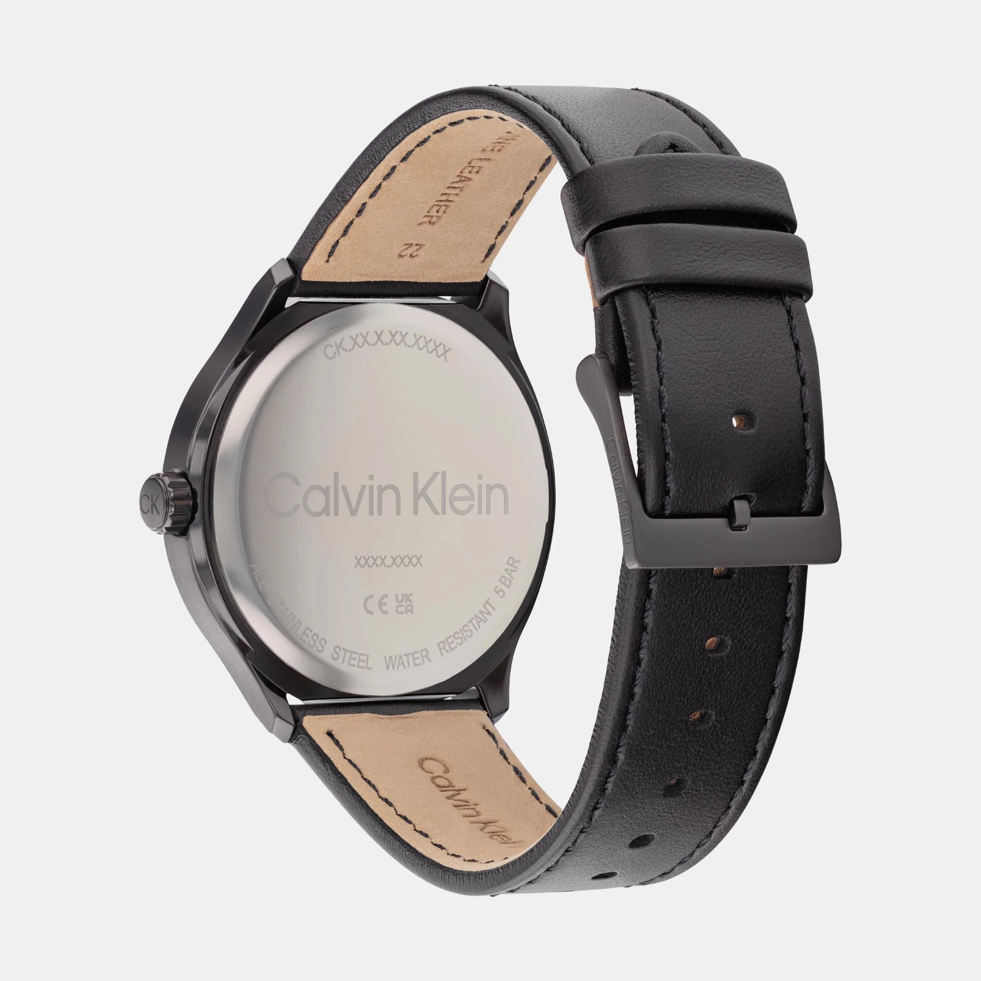 Define Men Quartz Grey Dial Analog Leather Watch 25200355 - Image 3