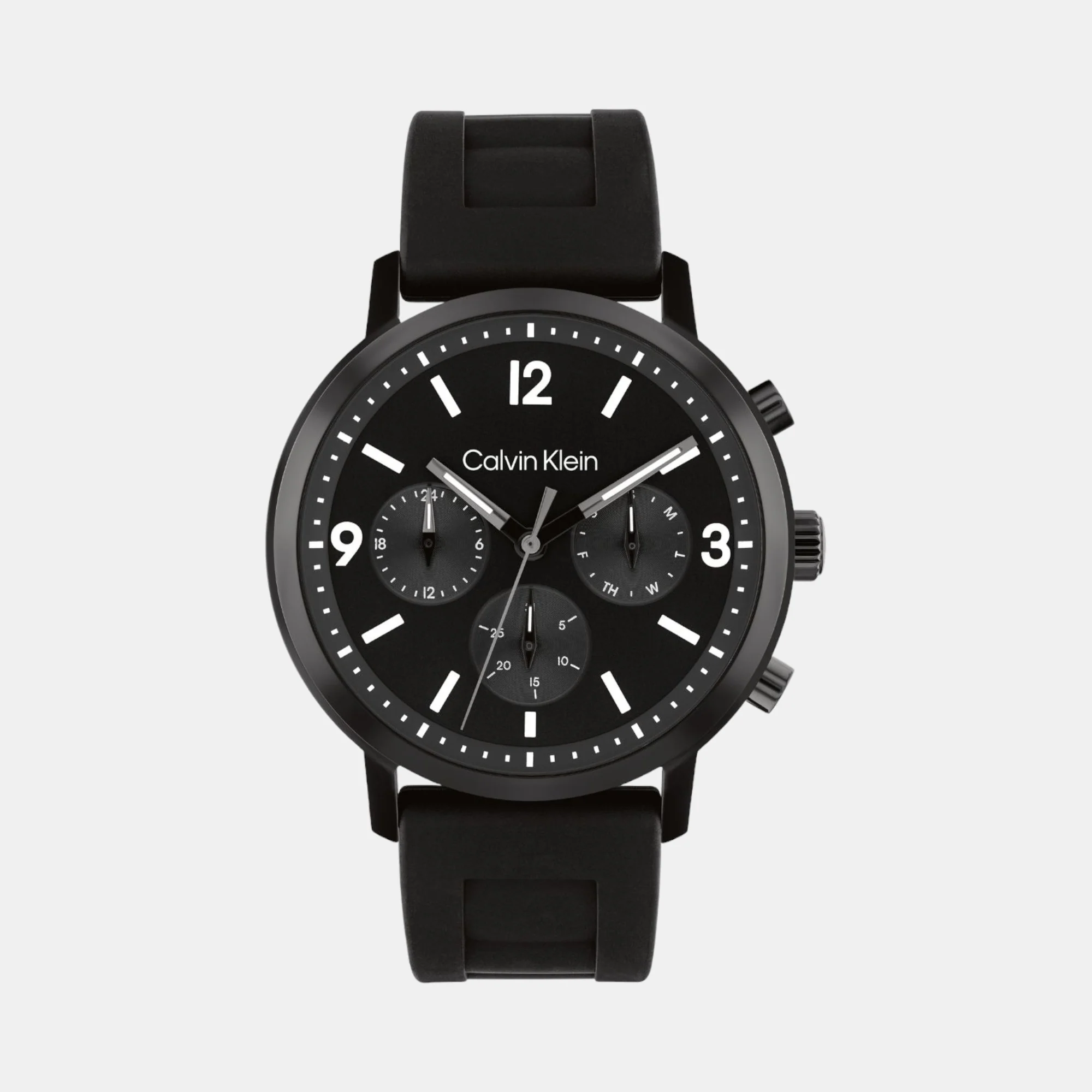 Gauge Men Quartz Black Dial Chronograph Leather Watch 25200461