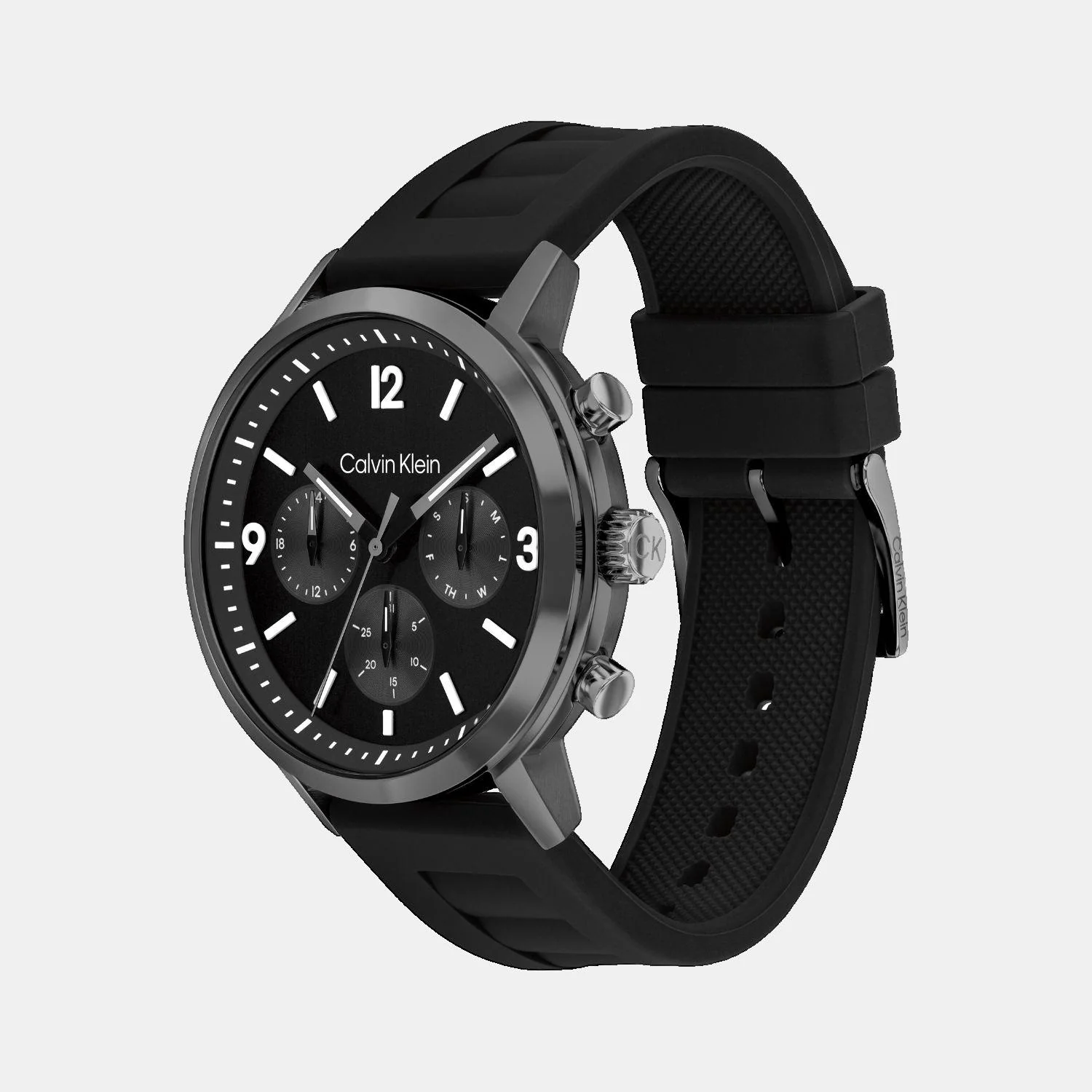Gauge Men Quartz Black Dial Chronograph Leather Watch 25200461 - Image 2