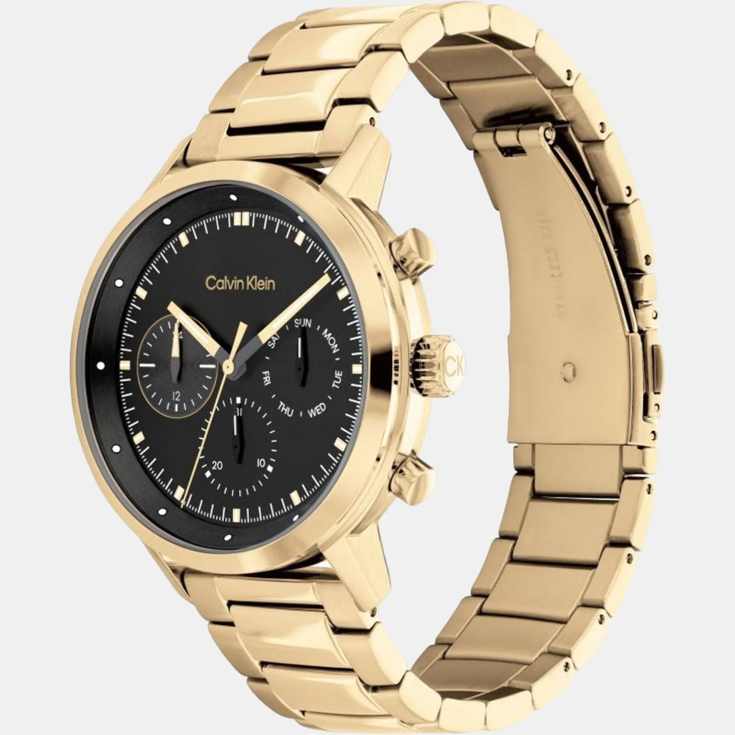 Gauge Men Quartz Black Dial Chronograph Stainless Steel Watch 25200065 - Image 3