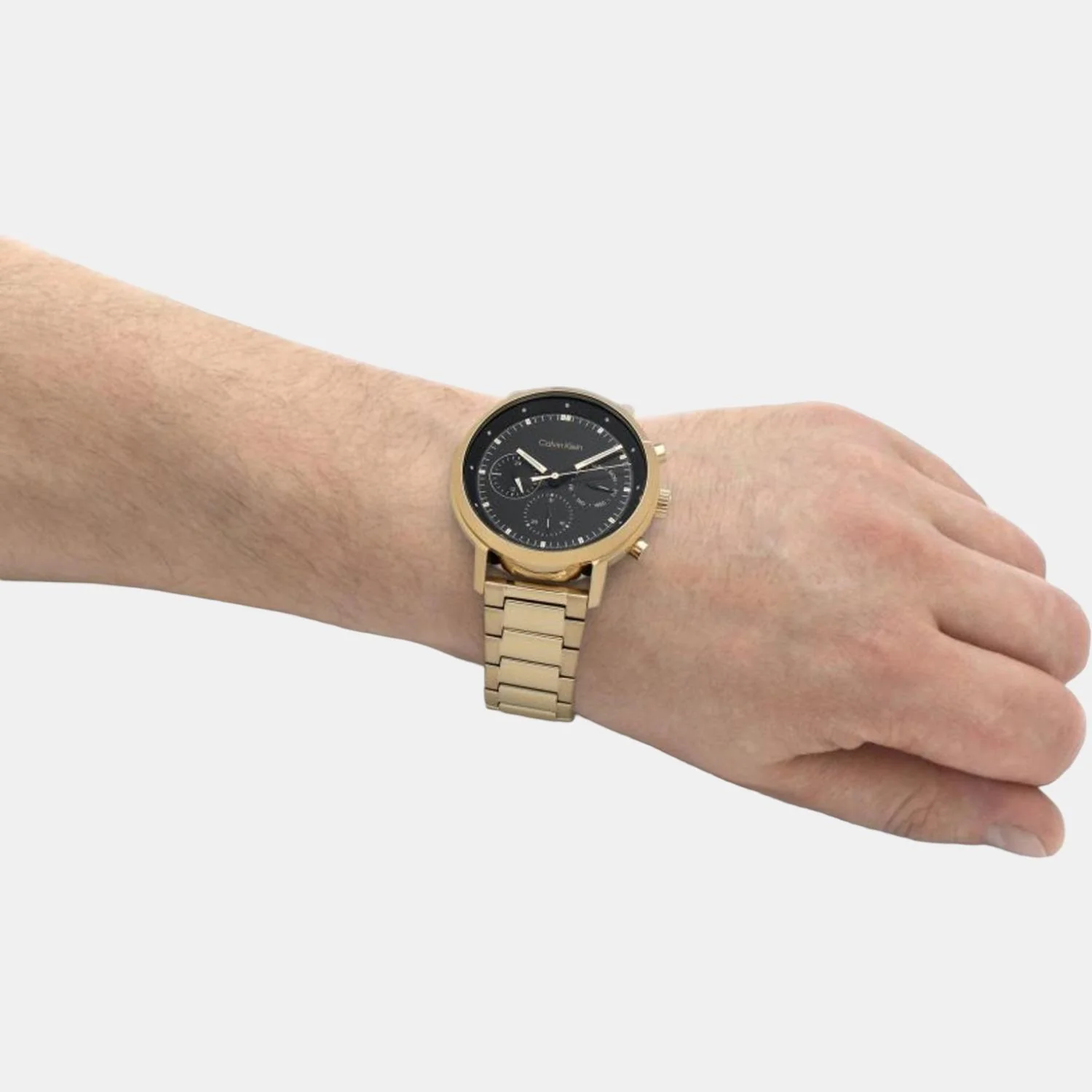 Gauge Men Quartz Black Dial Chronograph Stainless Steel Watch 25200065 - Image 7