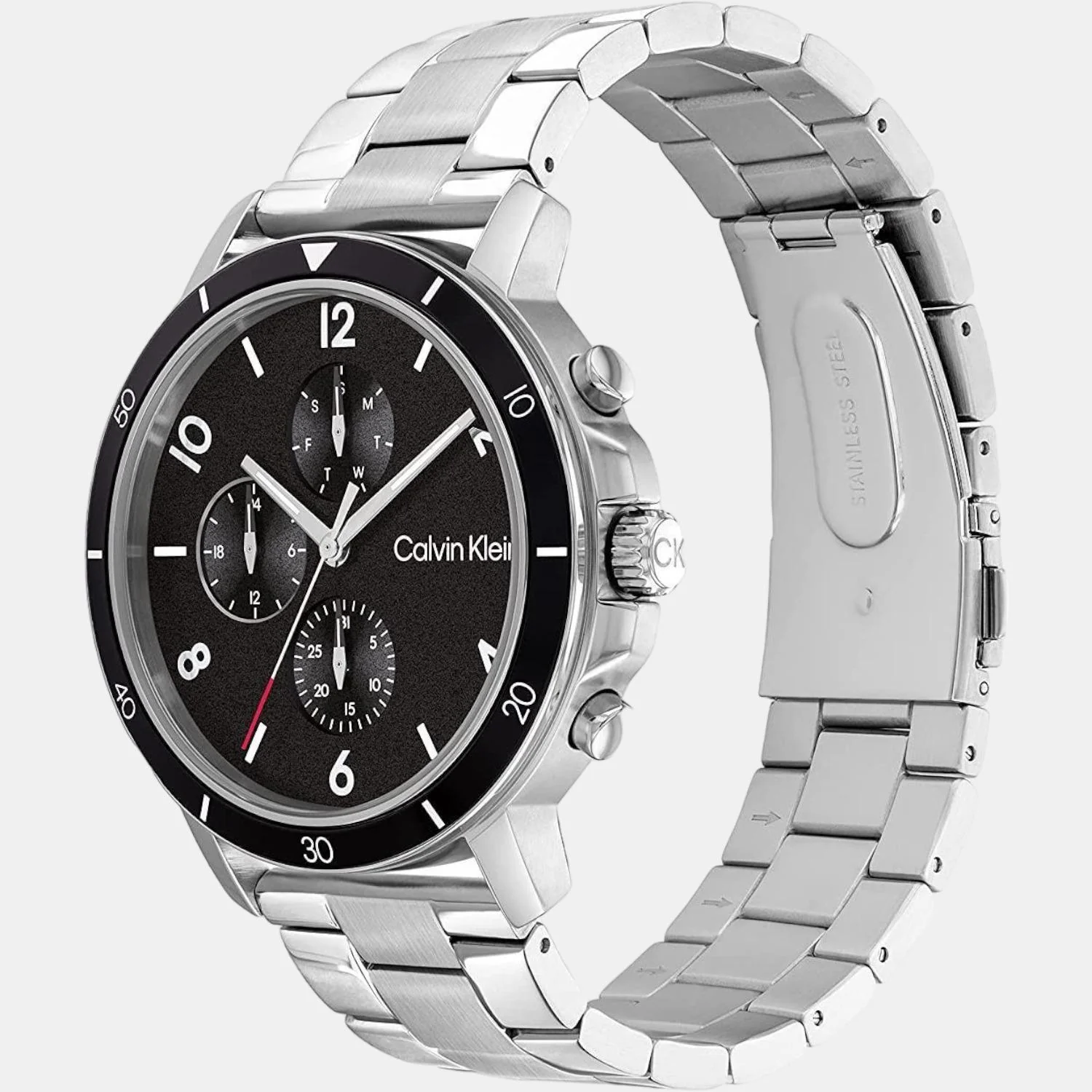 Gauge Sport Men Quartz Black Dial Chronograph Stainless Steel Watch 25200067 - Image 2