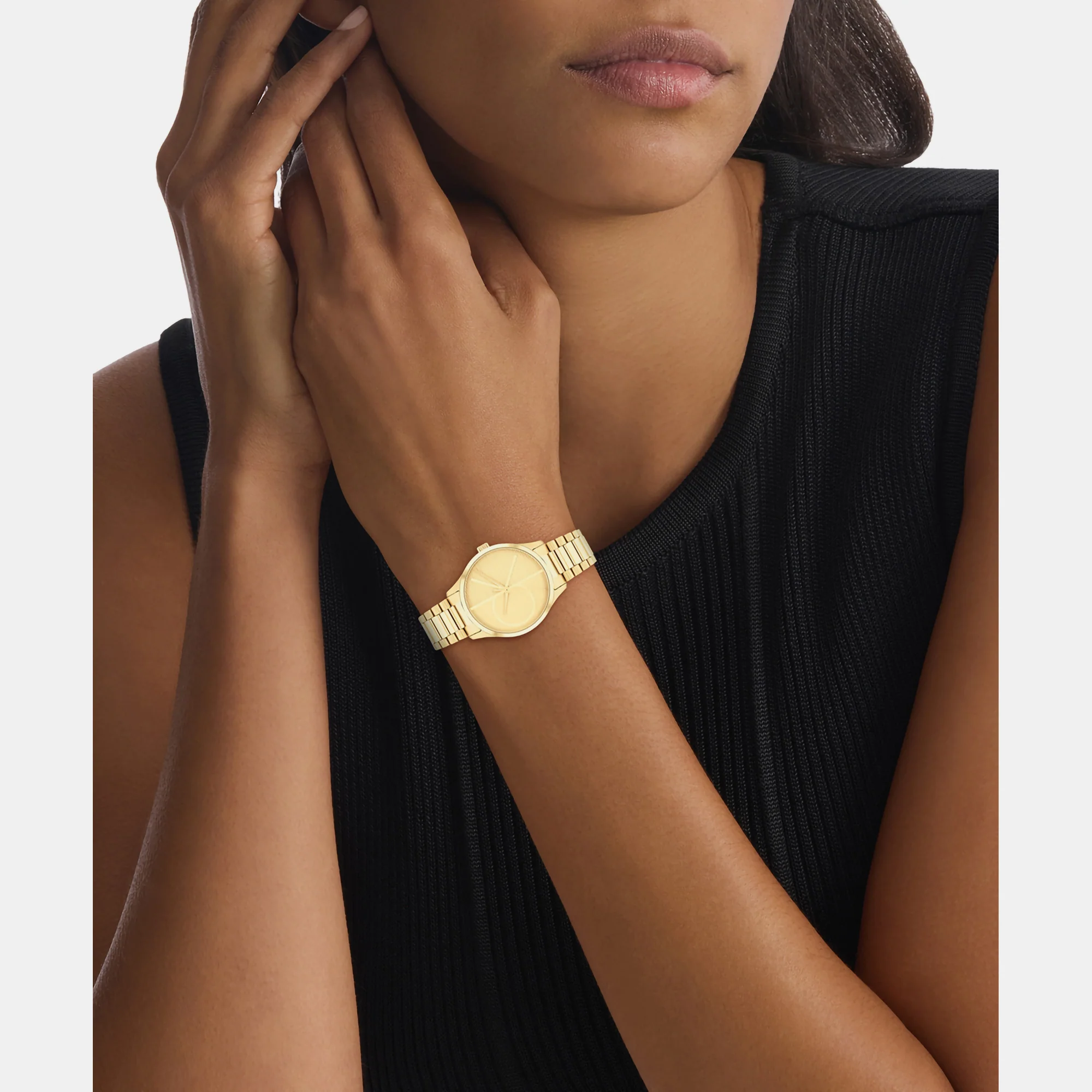 Iconic Unisex Quartz Gold Dial Analog Stainless Steel Watch 25200346 - Image 4