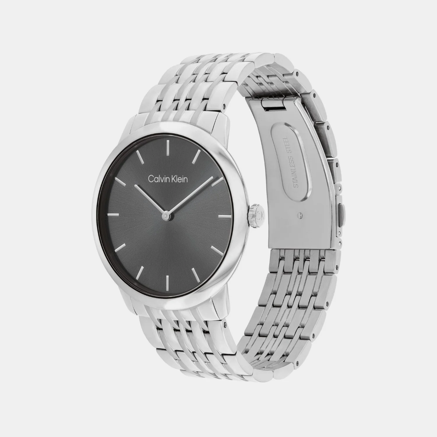 Intrigue Unisex Quartz Grey Dial Analog Stainless Steel Watch 25300006 - Image 2