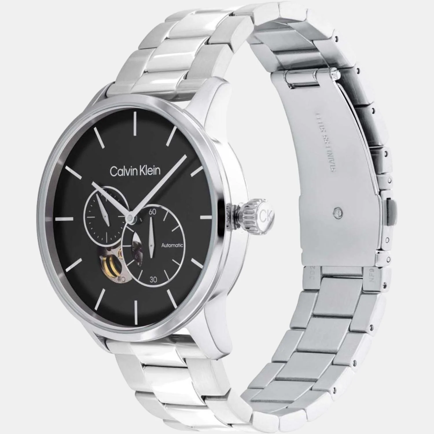 Men Quartz Black Dial Chronograph Stainless Steel Watch 25200148 - Image 3
