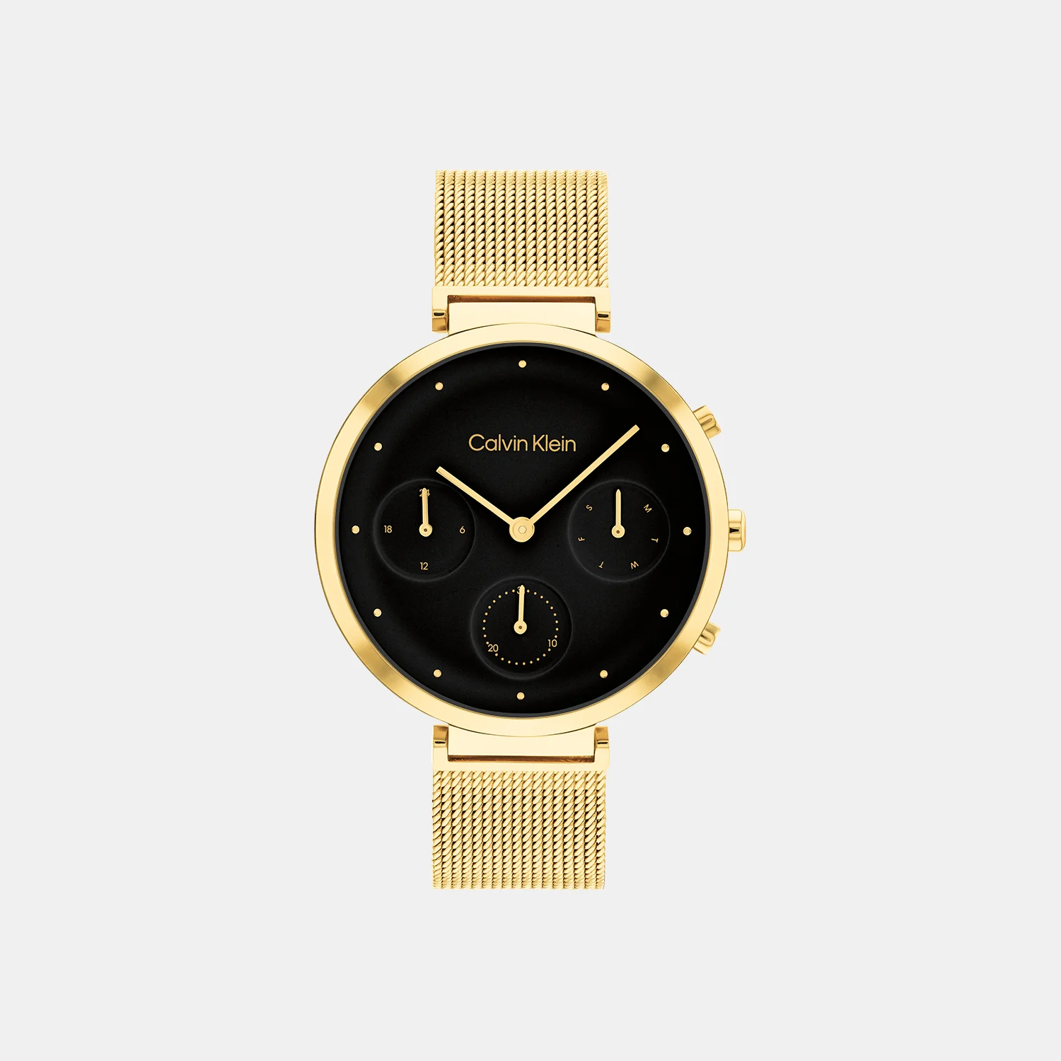 Minimalistic T-Bar Women Quartz Black Dial Chronograph Mesh Watch 25200287 - Image 2