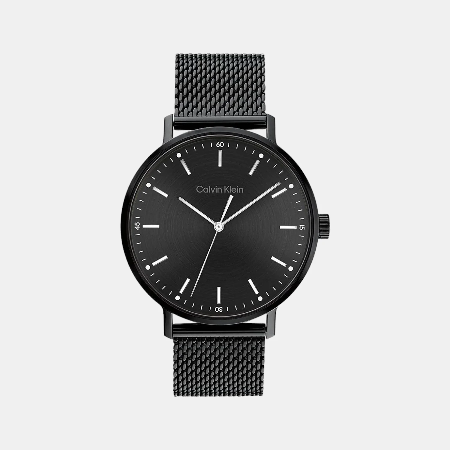 Modern Men Quartz Black Dial Analog Stainless Steel Watch 25200046