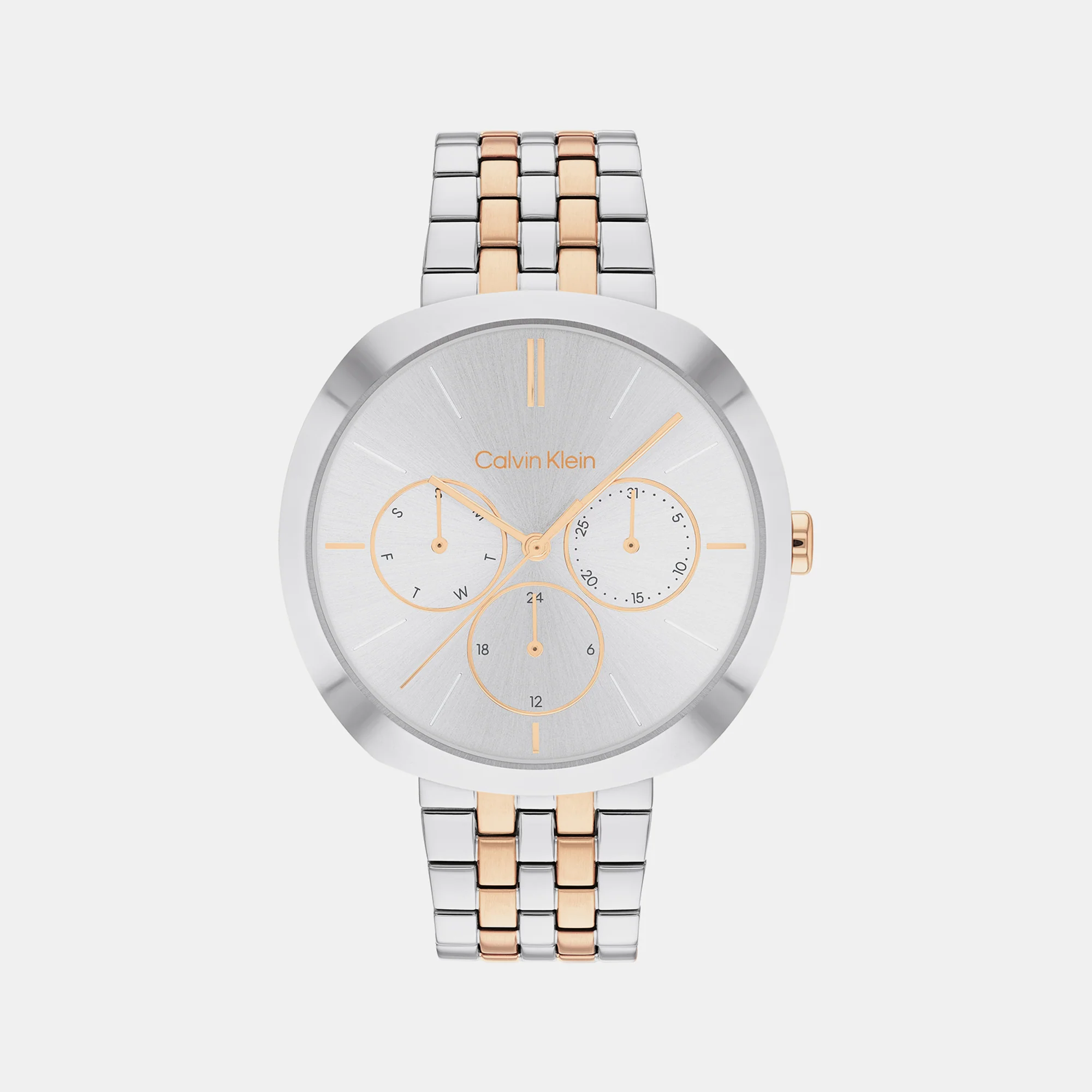 Shape Women Quartz Silver Dial Chronograph Stainless Steel Watch 25200337