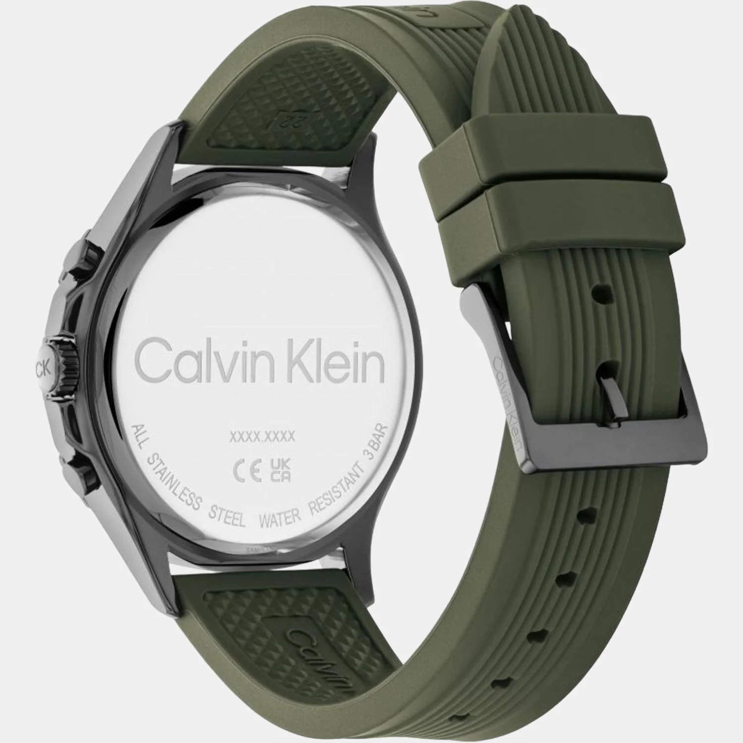 Sport Men Quartz Black Dial Chronograph Silicone Watch 25200119 - Image 2