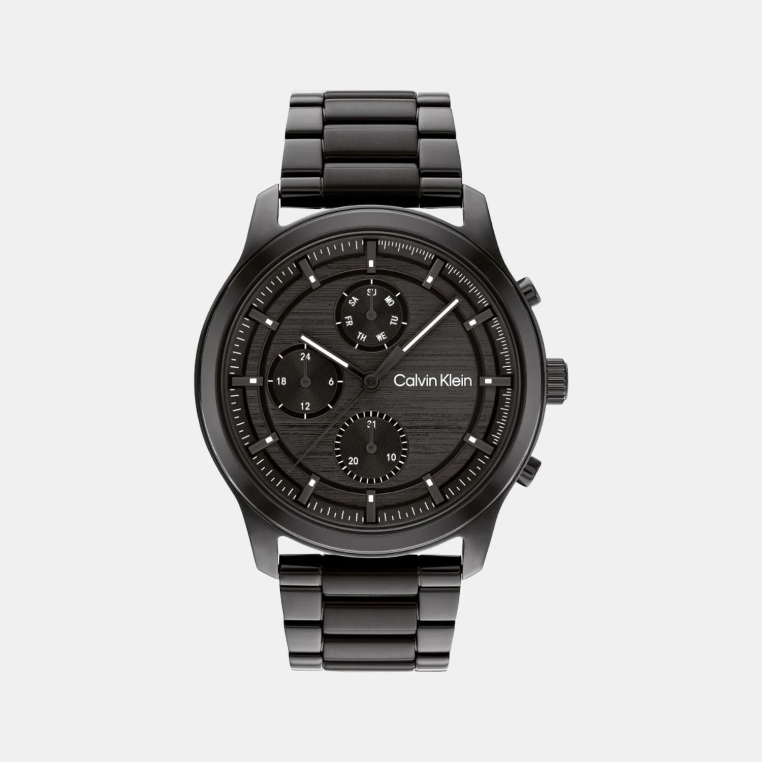 Sport Men Quartz Black Dial Chronograph Stainless Steel Watch 25200209 - Image 2