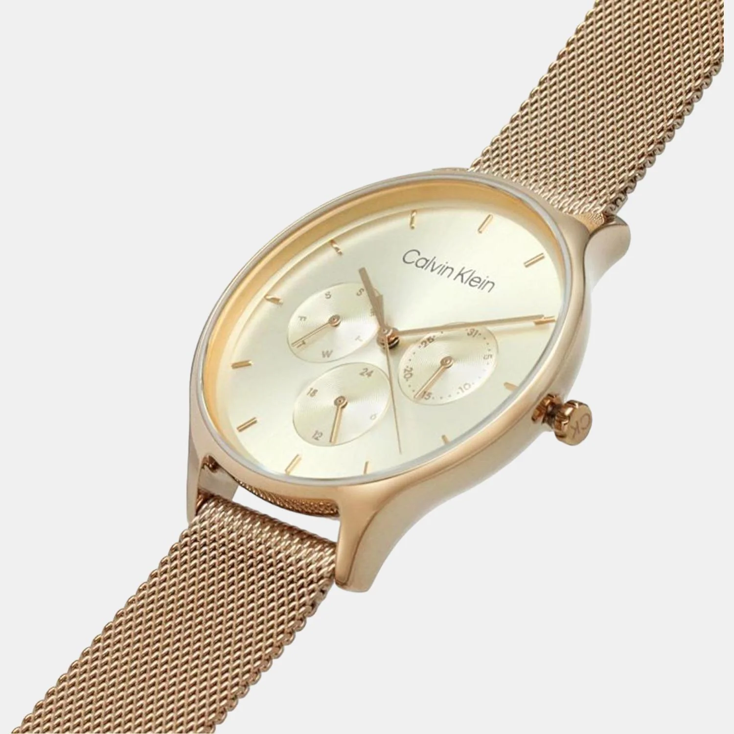 Timeless Women Quartz Rose Gold Dial Chronograph Stainless Steel Watch 25200102 - Image 5
