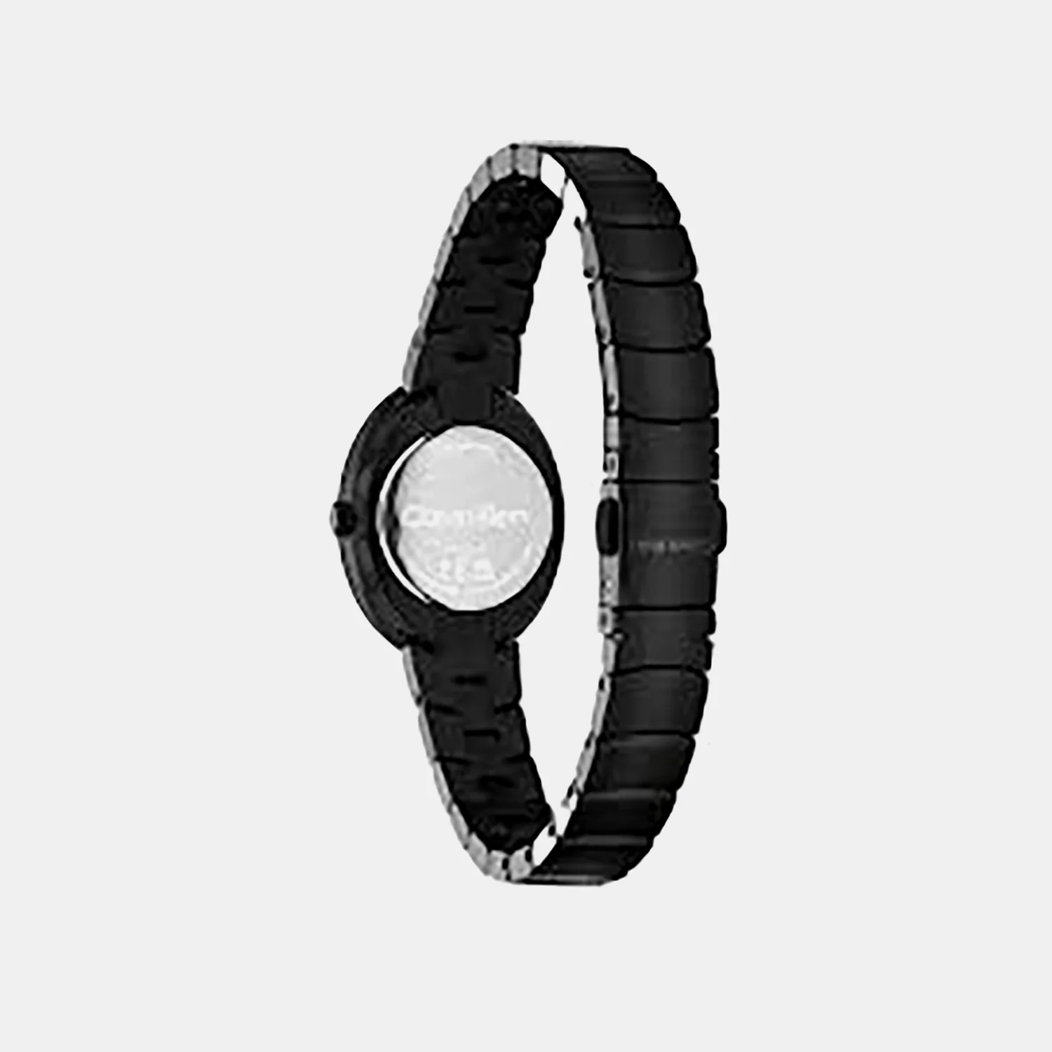 Twisted Bezel Women Quartz Black Dial Analog Stainless Steel Watch 25100150 - Image 2