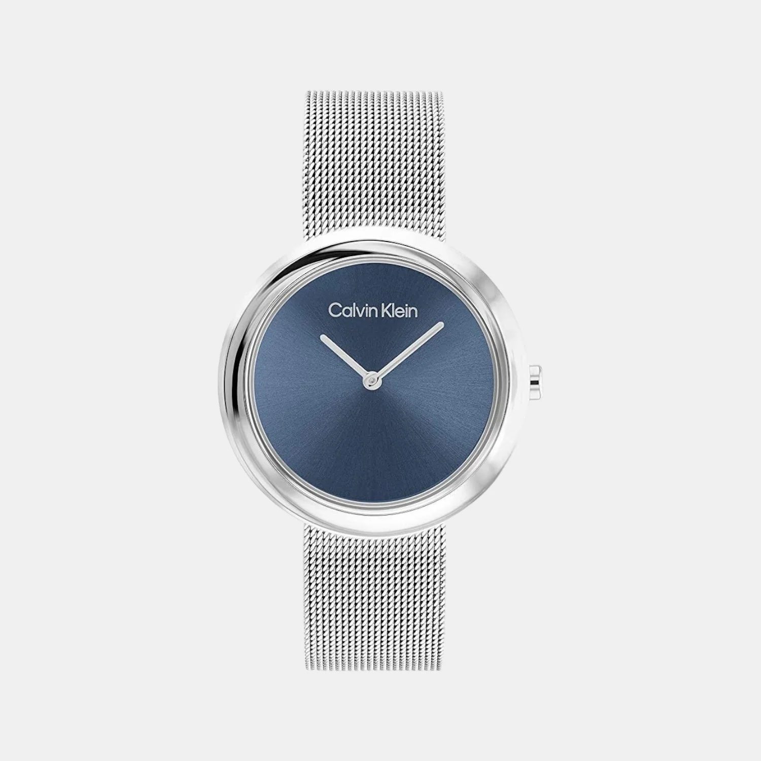 Twisted Bezel Women Quartz Blue Dial Analog Stainless Steel Watch 25200014