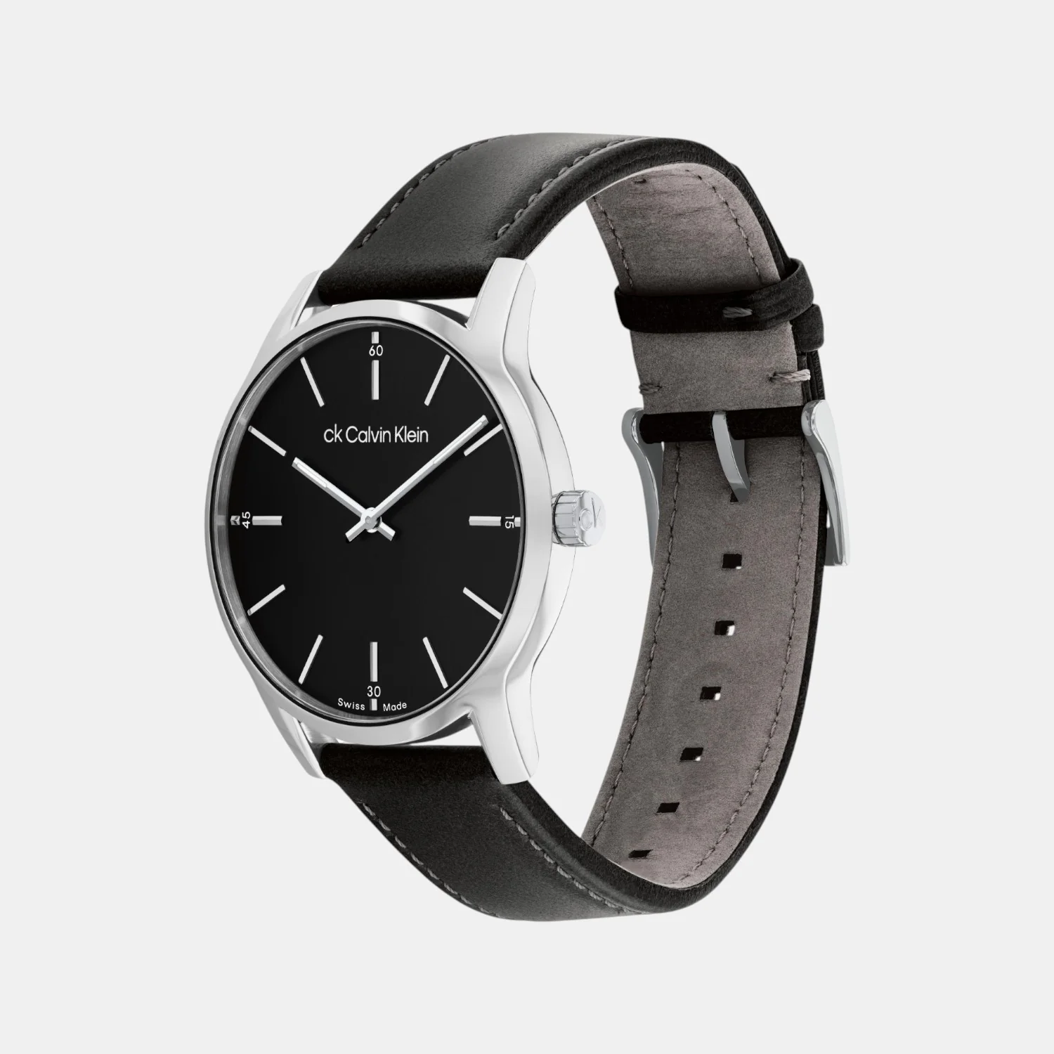 Unisex Quartz Black Dial Analog Stainless Steel Watch 25000013 - Image 2