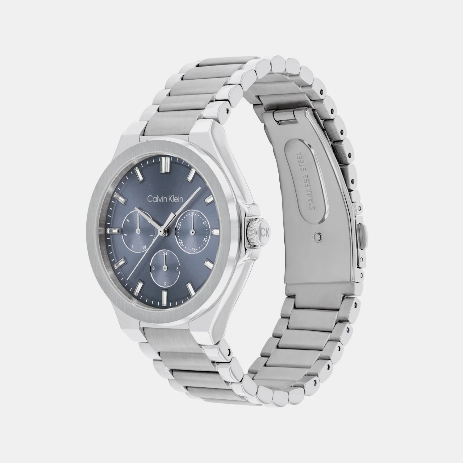 Vibrancy Women Quartz Blue Dial Multi-Function Stainless Steel Watch 25100051 - Image 2