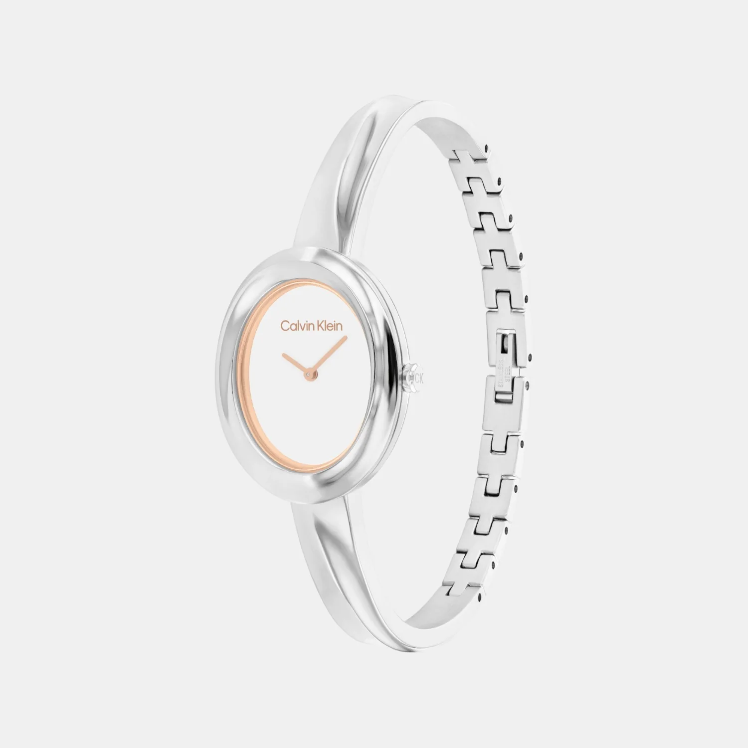 Women Quartz White Dial Analog Stainless Steel Watch 25100055 - Image 2