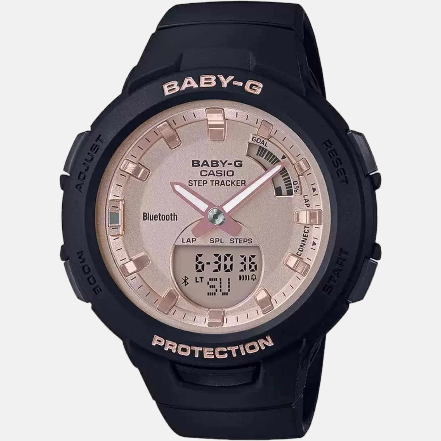 Baby-G Women Quartz Rose Gold Dial Analog-Digital Resin Watch BX163 - Image 2