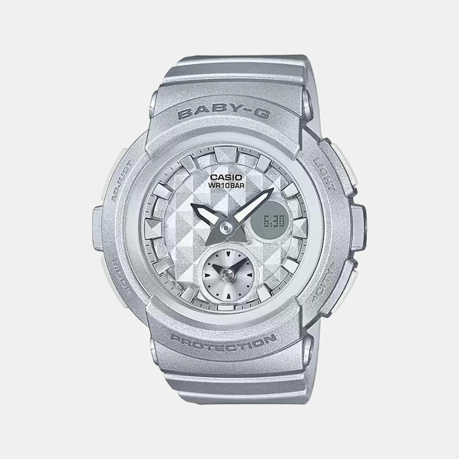 Baby-G Women Quartz Silver Dial Analog-Digital Resin Watch BX077