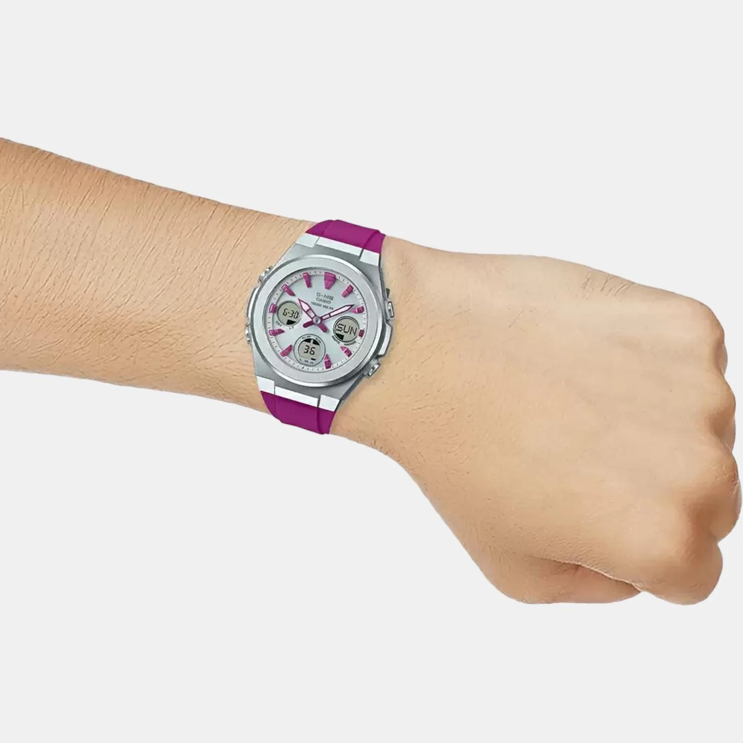 Baby-G Women Quartz Silver Dial Analog-Digital Resin Watch BX185 - Image 7
