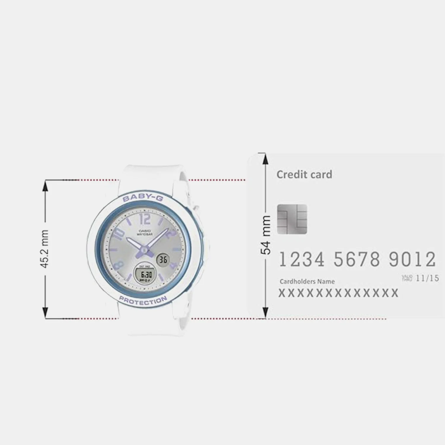 Baby-G Women Quartz White Dial Analog-Digital Resin Watch B224 - Image 6