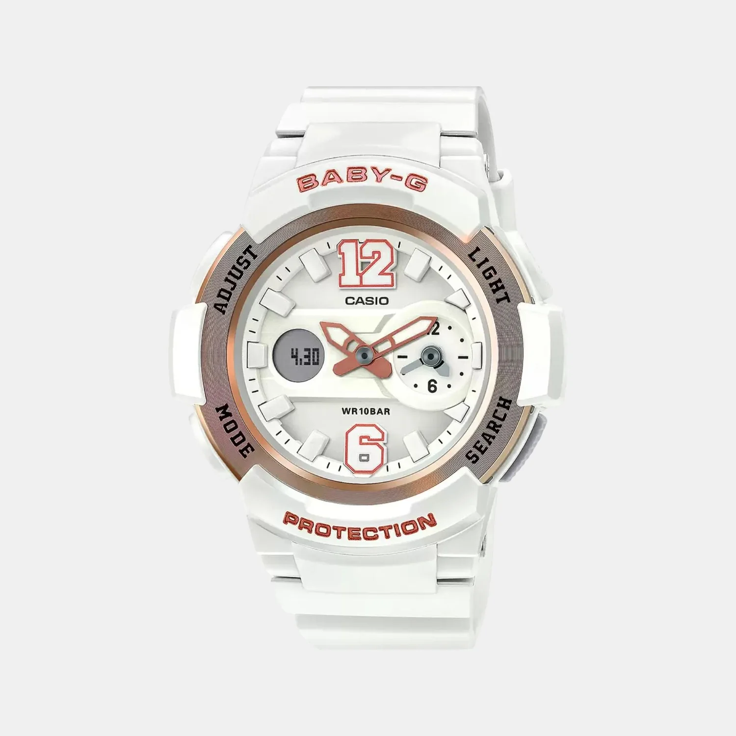 Baby-G Women Quartz White Dial Analog-Digital Resin Watch BX051
