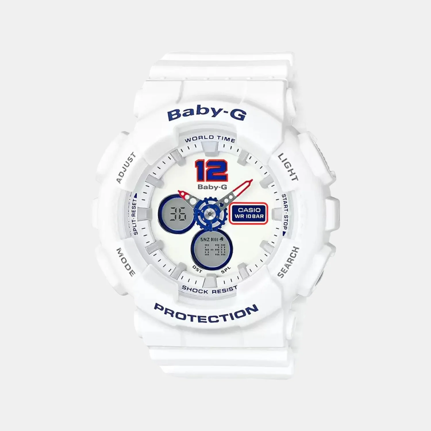 Baby-G Women Quartz White Dial Analog-Digital Resin Watch BX054