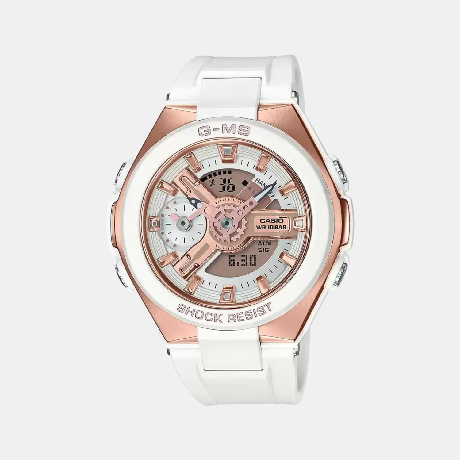 Baby-G Women Quartz White Dial Analog-Digital Resin Watch BX110