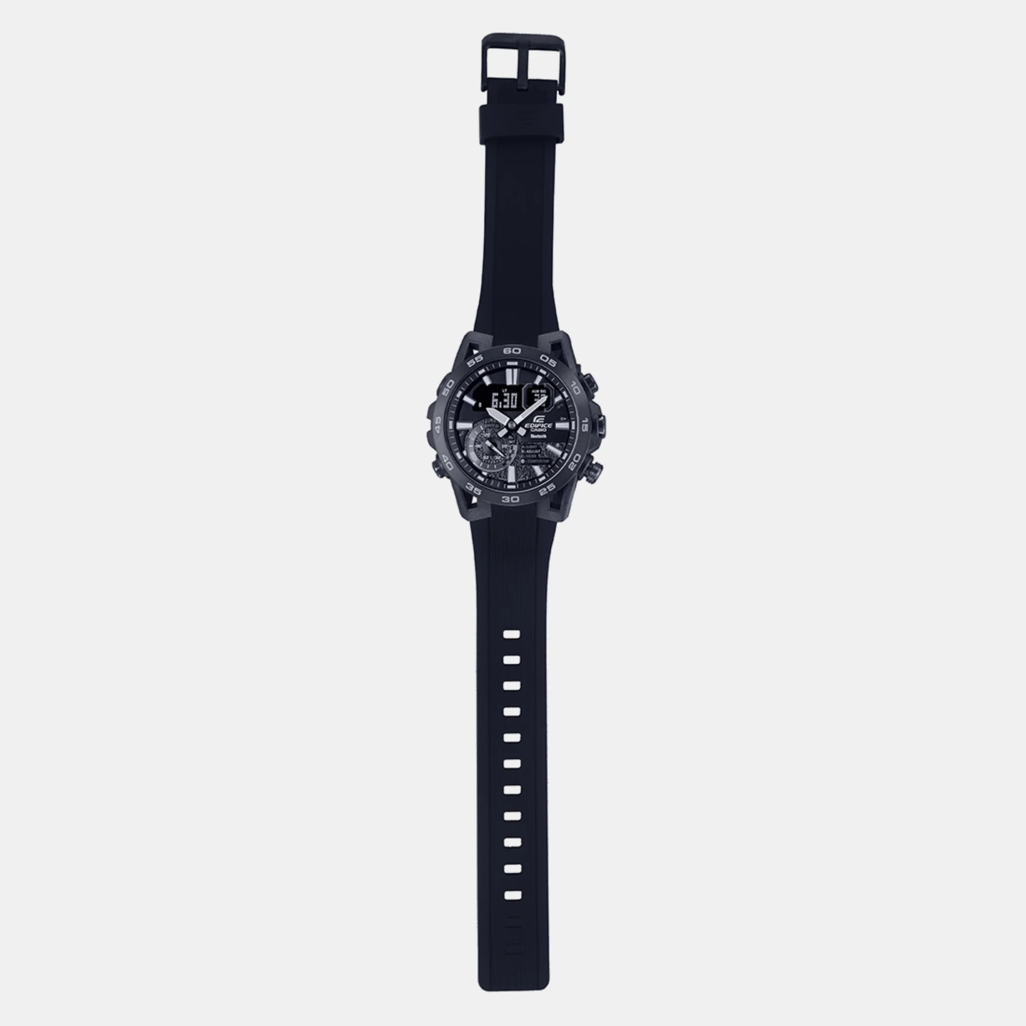 Edifice Men Quartz Black Dial Analog-Digital Resin Watch ED577 - Image 6