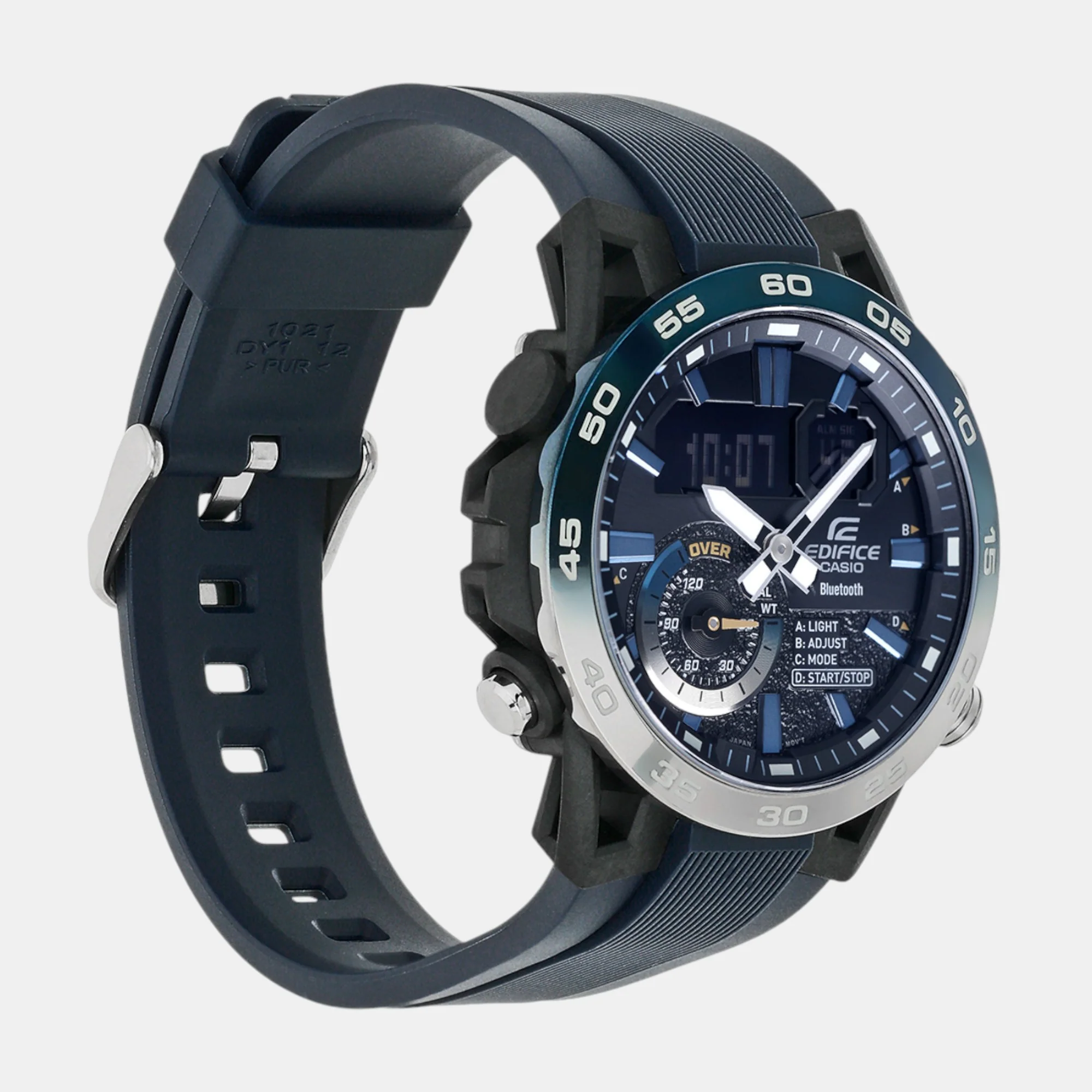 Edifice Men Quartz Black Dial Analog-Digital Resin Watch ED612 - Image 2