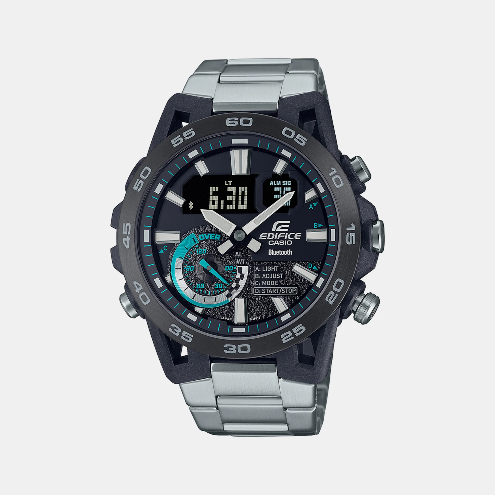 Edifice Men Quartz Black Dial Analog-Digital Stainless Steel Watch ED575 - Image 2