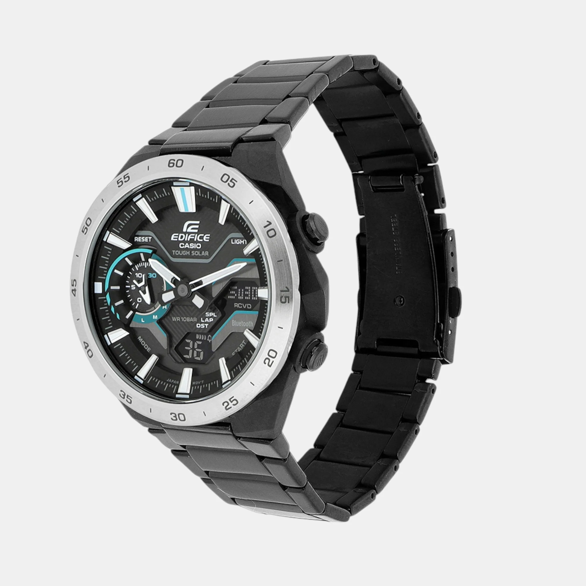 G-Shock Men Quartz Black Dial Analog-Digital Stainless Steel Watch ED590 - Image 3