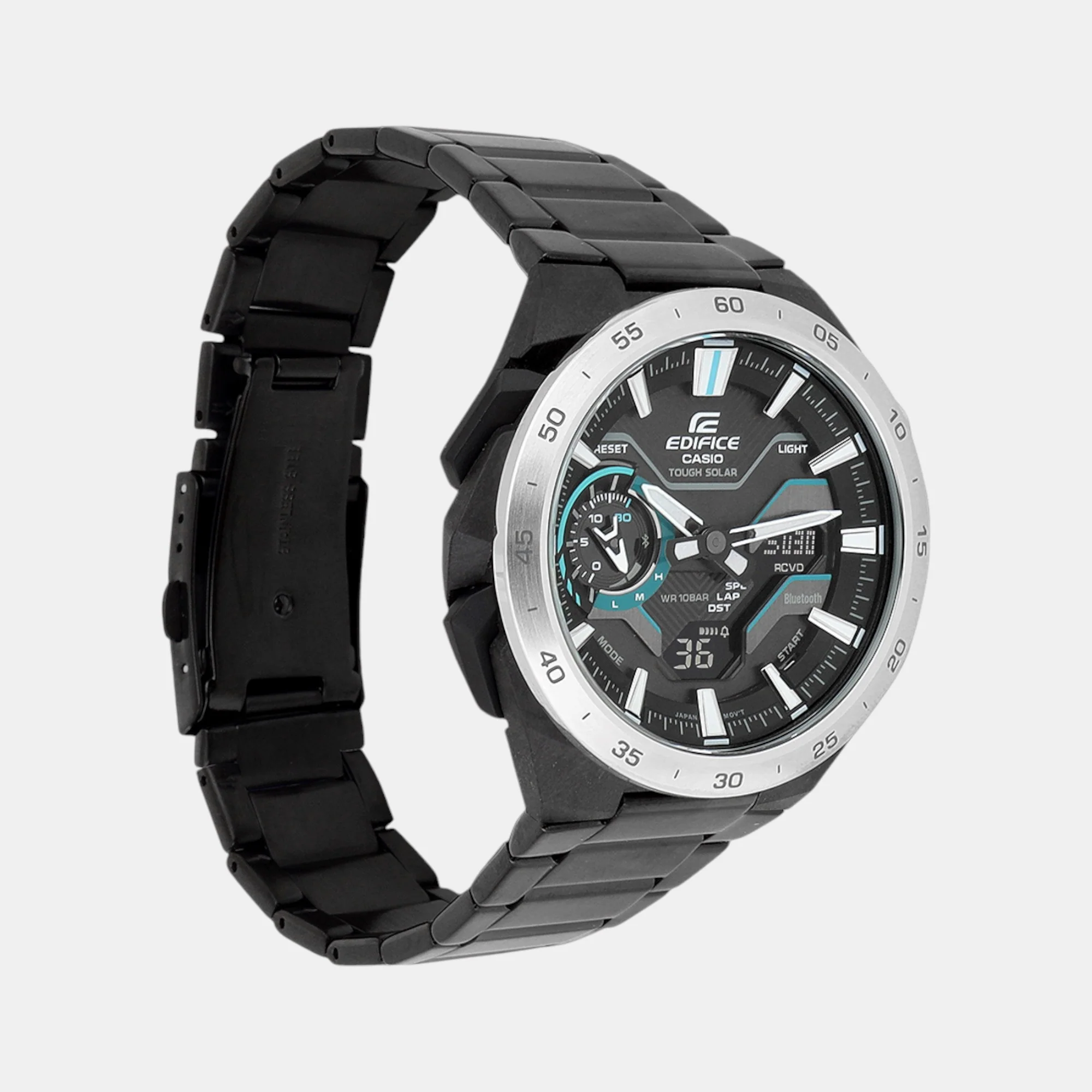 G-Shock Men Quartz Black Dial Analog-Digital Stainless Steel Watch ED590 - Image 4