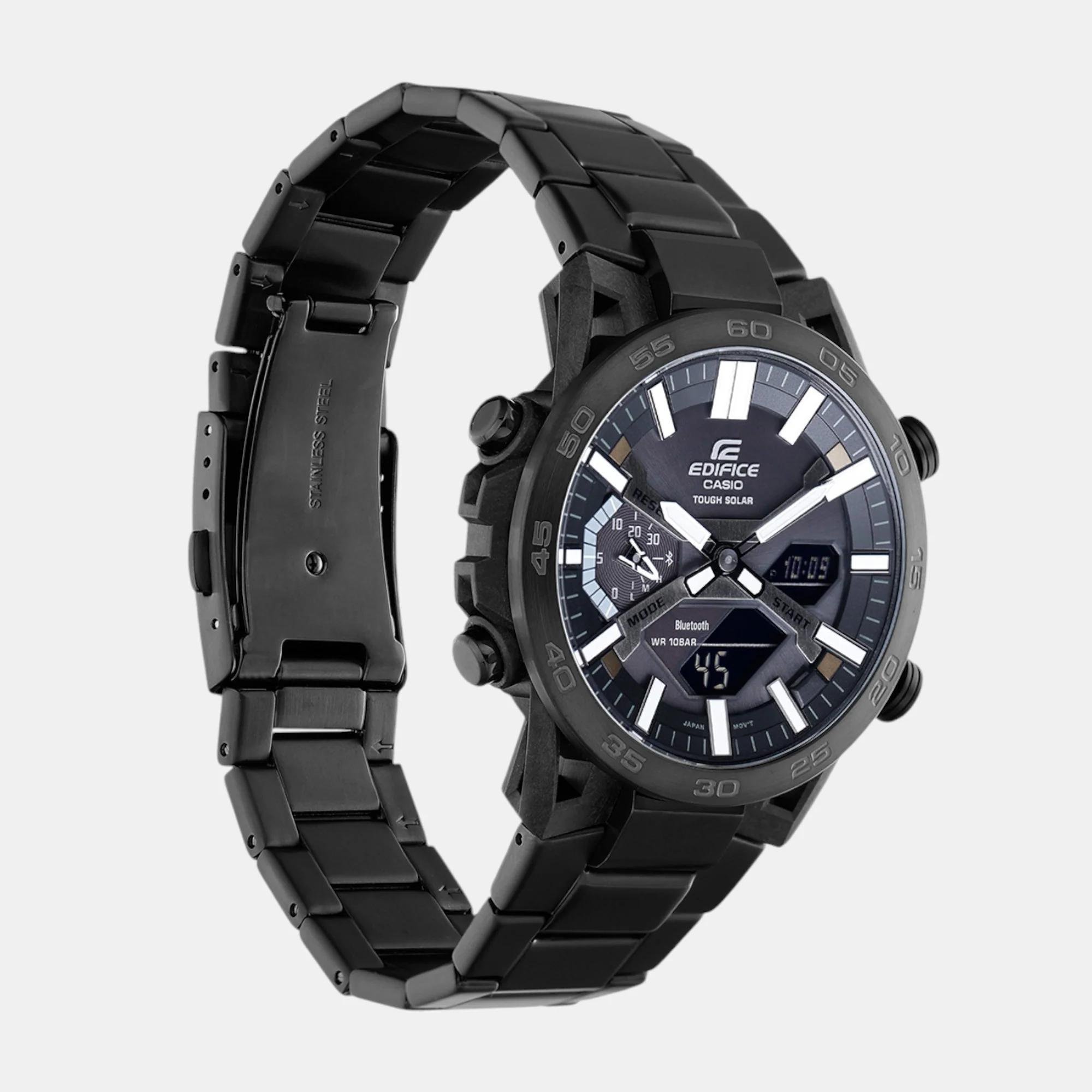 Edifice Men Quartz Black Dial Analog-Digital Stainless Steel Watch ED608 - Image 5