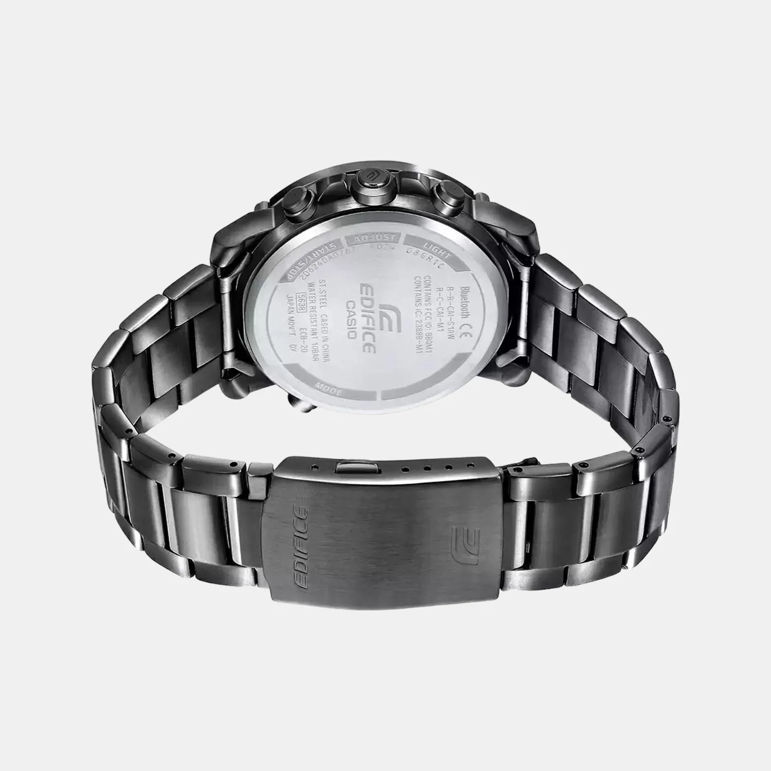 Edifice Men Quartz Black Dial Analog-Digital Stainless Steel Watch EX526 - Image 4