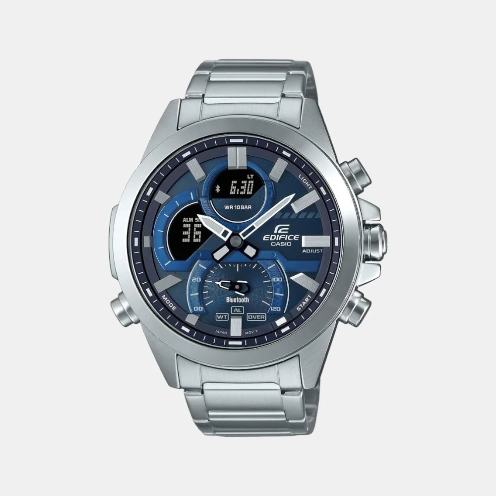 G-Shock Men Quartz Blue Dial Analog-Digital Stainless Steel Watch EX546