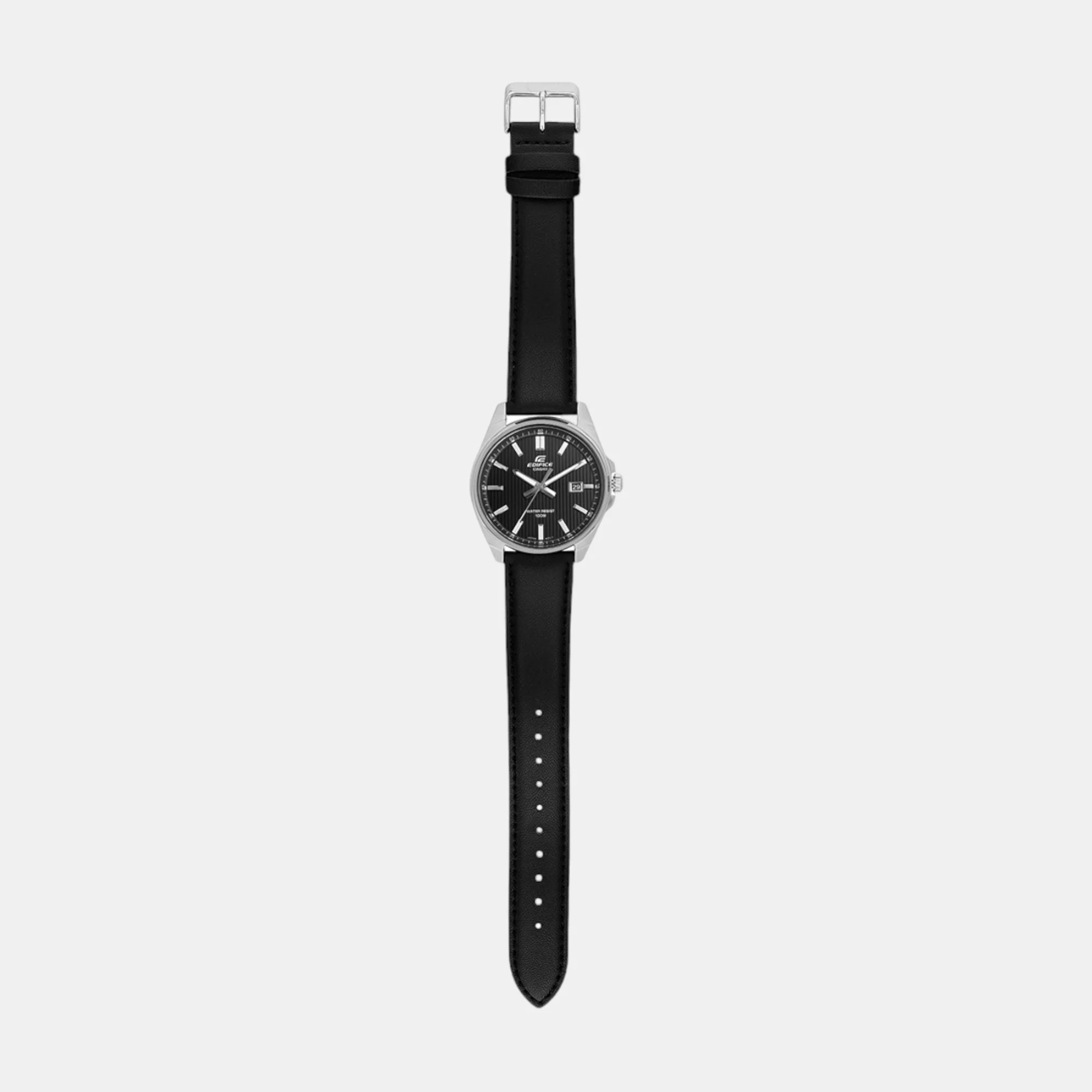 Edifice Men Quartz Black Dial Analog Leather Watch ED621 - Image 9