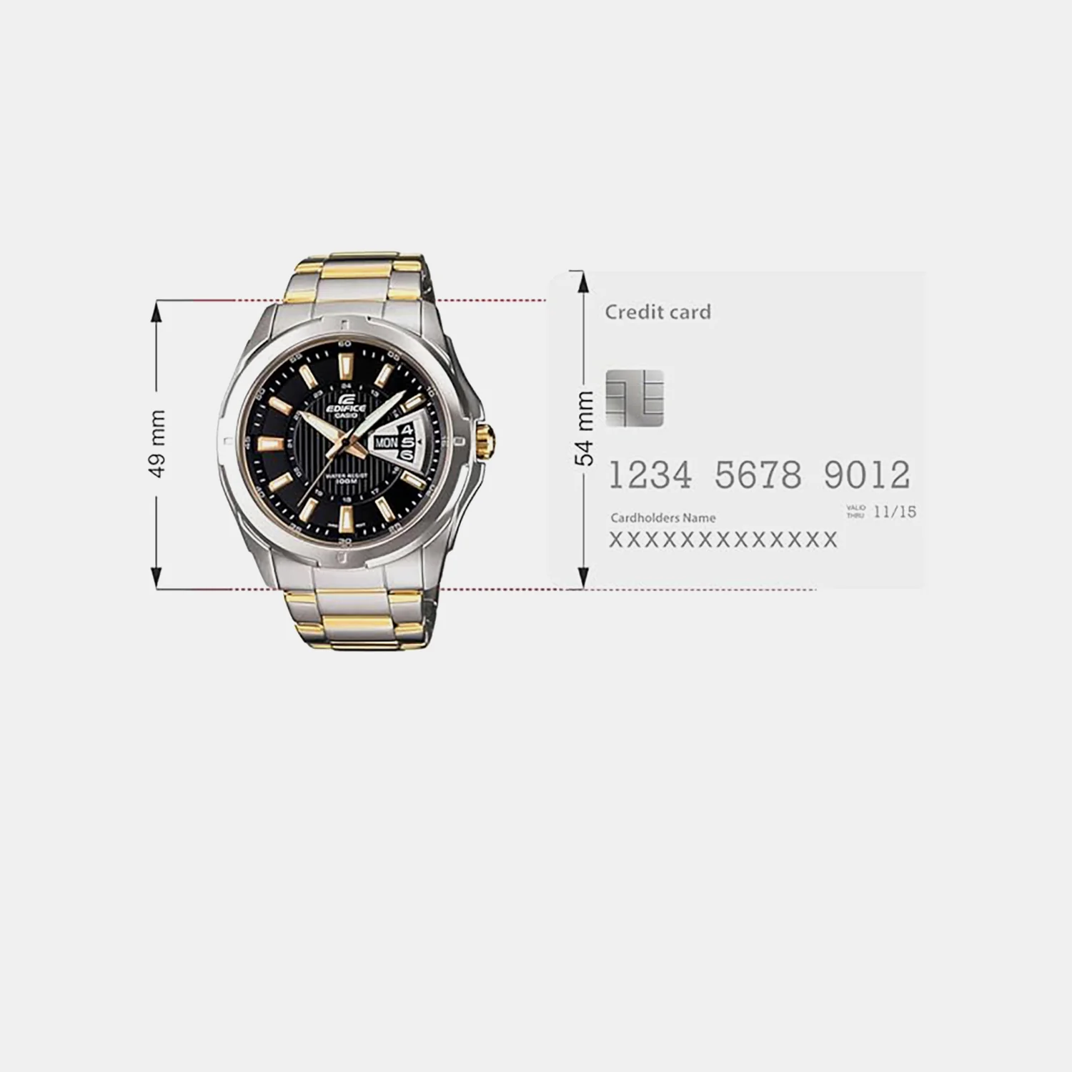 Edifice Men Quartz Black Dial Analog Stainless Steel Watch ED383 - Image 5