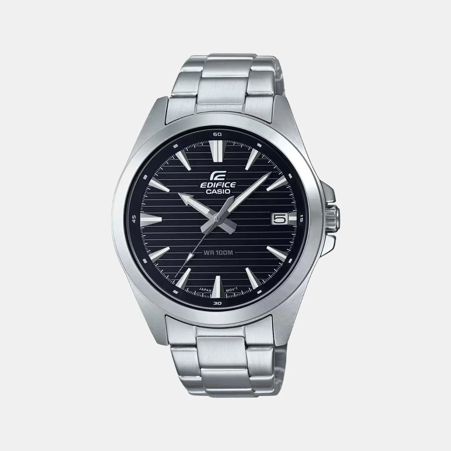 Edifice Men Quartz Black Dial Analog Stainless Steel Watch ED535