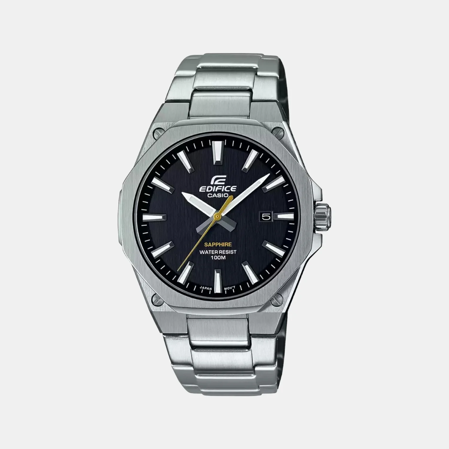 Edifice Men Quartz Black Dial Analog Stainless Steel Watch ED539 - Image 2