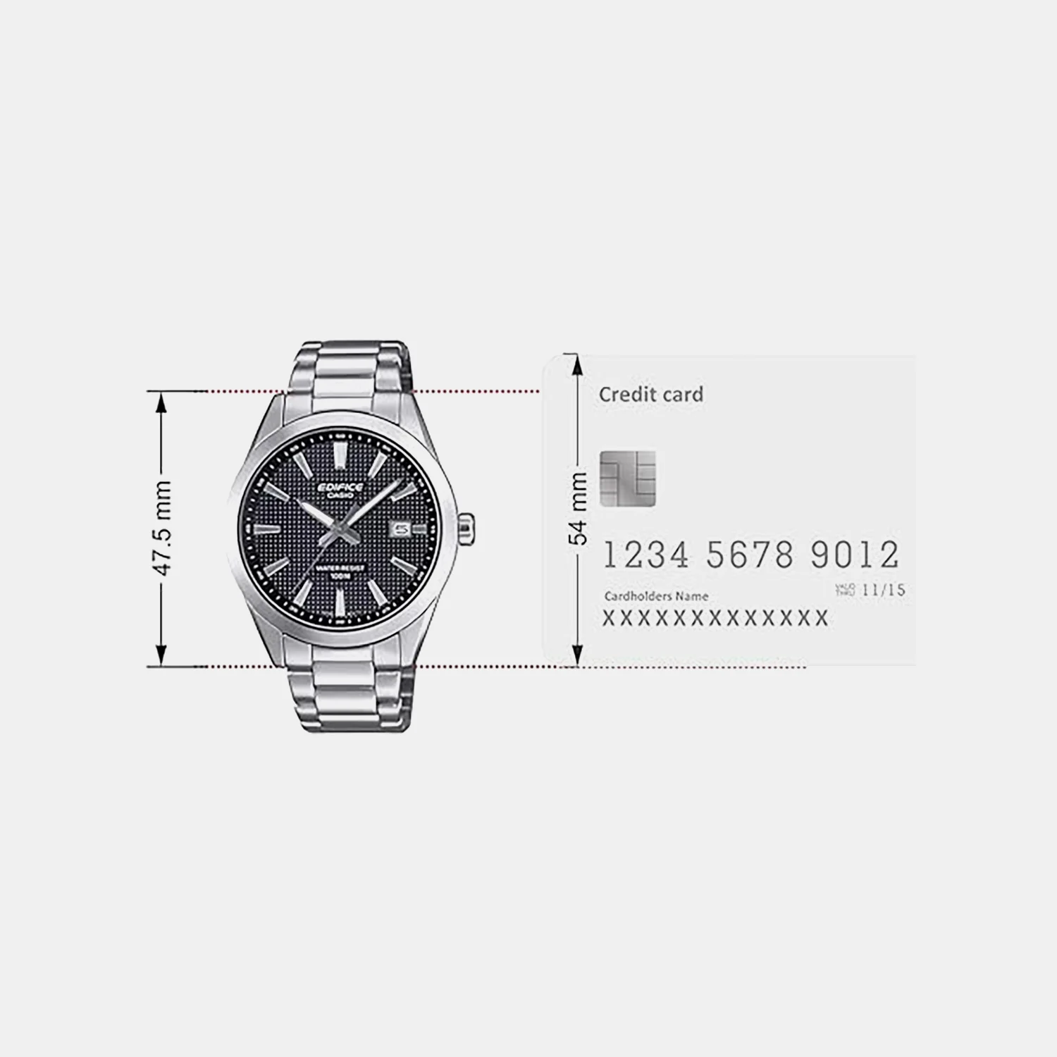 Edifice Men Quartz Black Dial Analog Stainless Steel Watch ED683 EFV-160D-1AVDF - Image 6