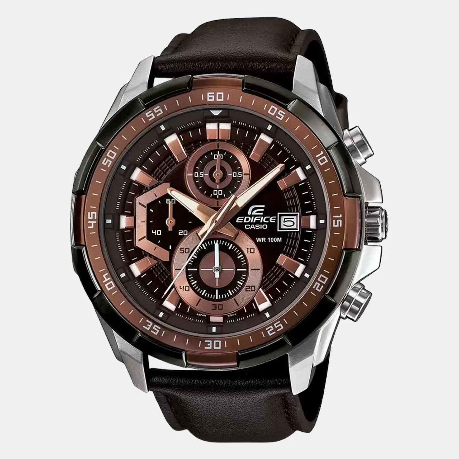 G-Shock Men Quartz Brown Dial Chronograph Leather Watch EX194 - Image 3