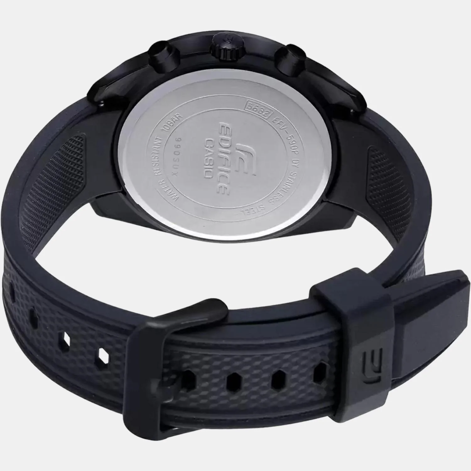 Edifice Men Quartz Black Dial Chronograph Resin Watch ED487 - Image 5