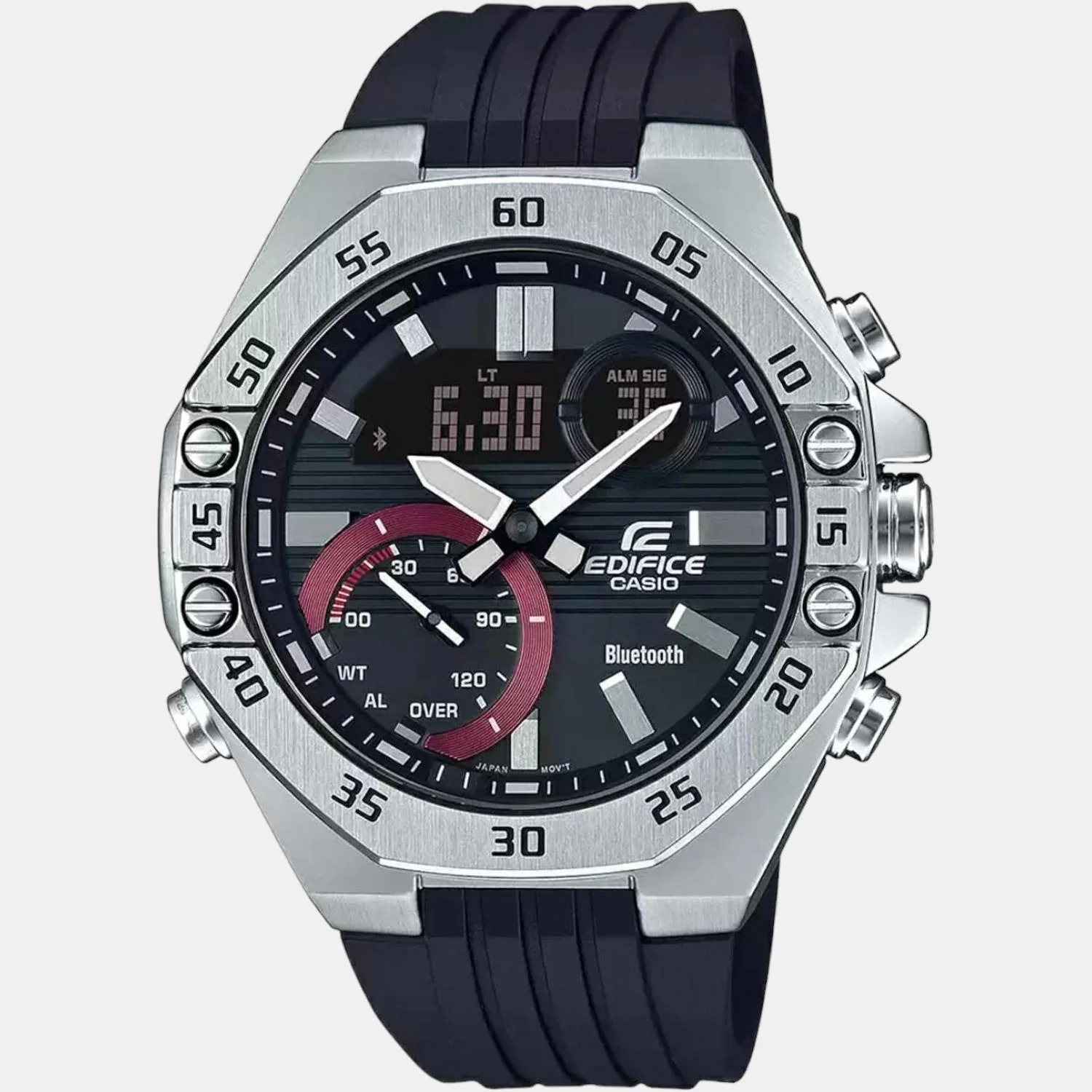 Edifice Men Quartz Black Dial Chronograph Resin Watch ED495 - Image 3