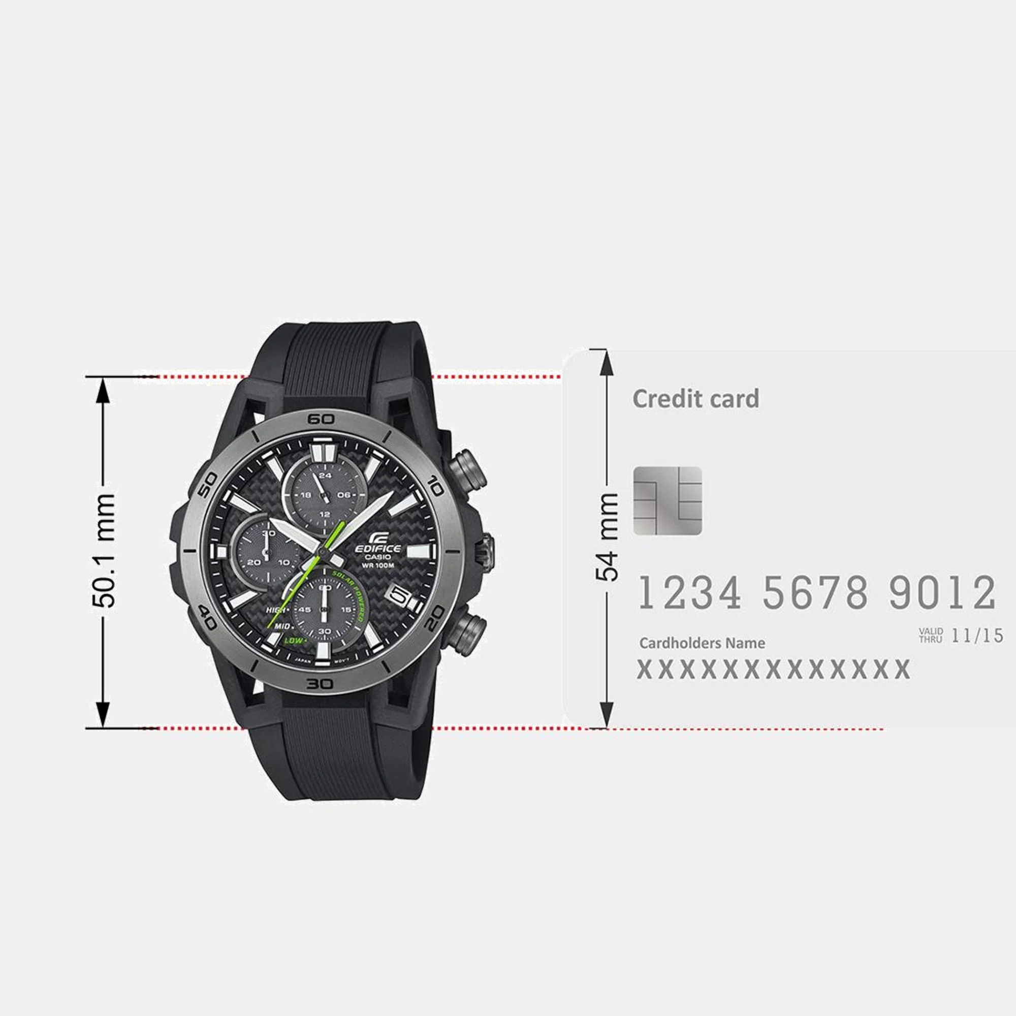 G-Shock Men Quartz Black Dial Chronograph Rubber Watch ED630 - Image 10
