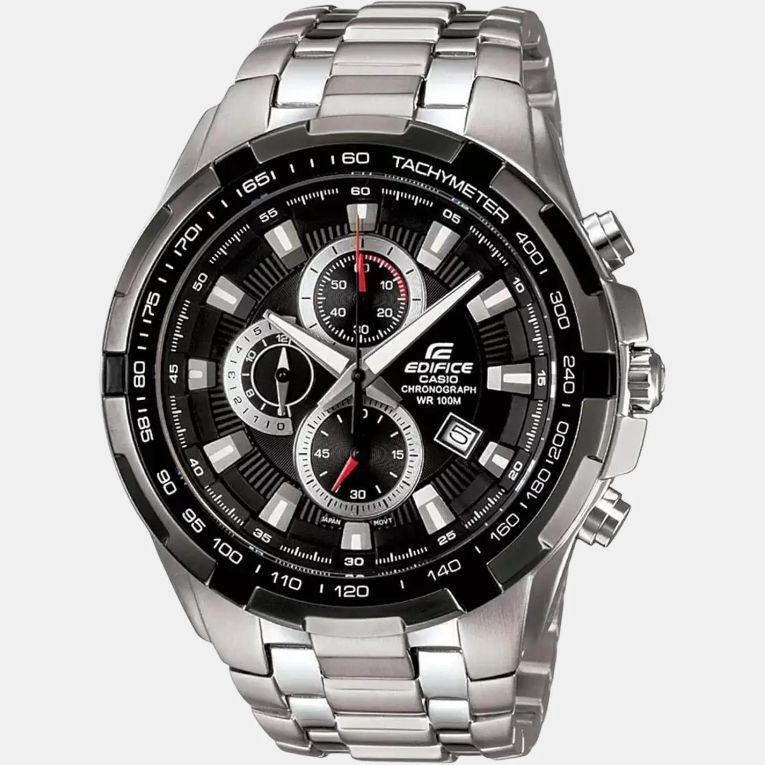 Edifice Men Quartz Black Dial Chronograph Stainless Steel Watch ED369 - Image 3