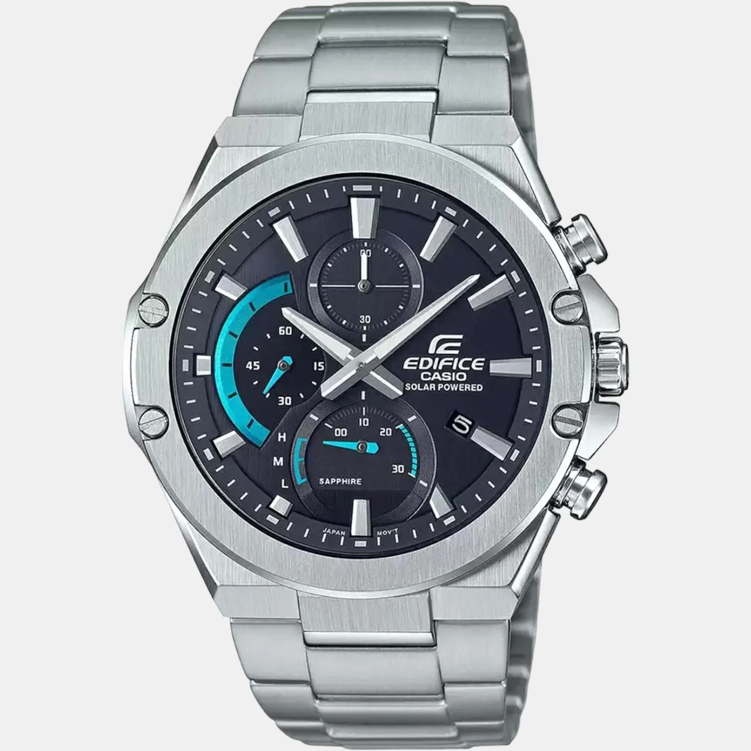 Edifice Men Quartz Black Dial Chronograph Stainless Steel Watch ED497 - Image 2